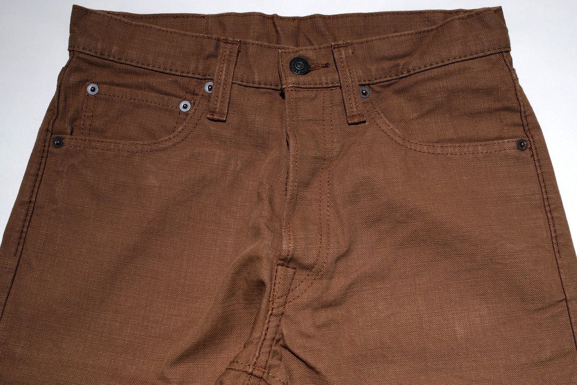 Pure Blue Japan 13.5oz Duck Canvas Trousers (Khaki)
