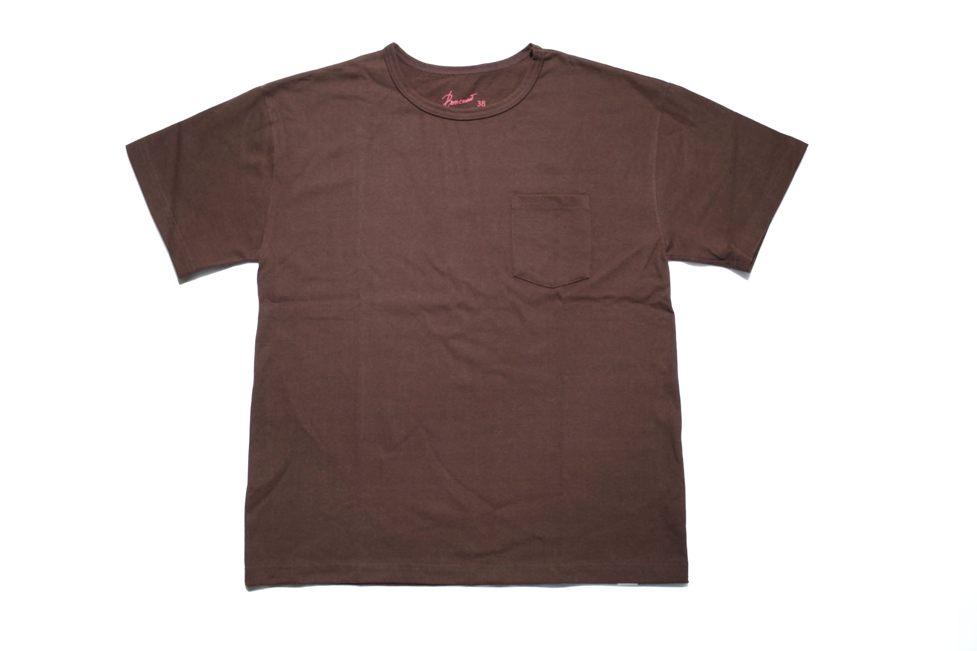 Boncoura 10oz Ultra Heavy Loopwheeled Pocket Tee (Brown)