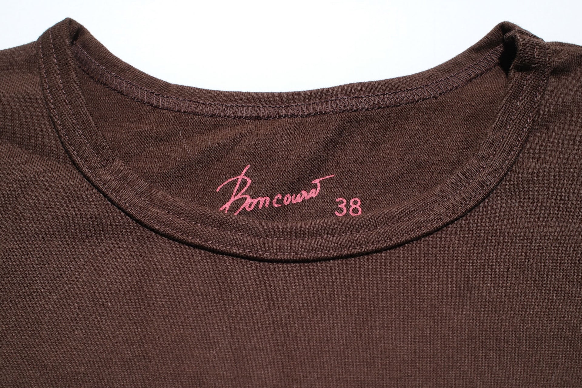 Boncoura 10oz Ultra Heavy Loopwheeled Pocket Tee (Brown)