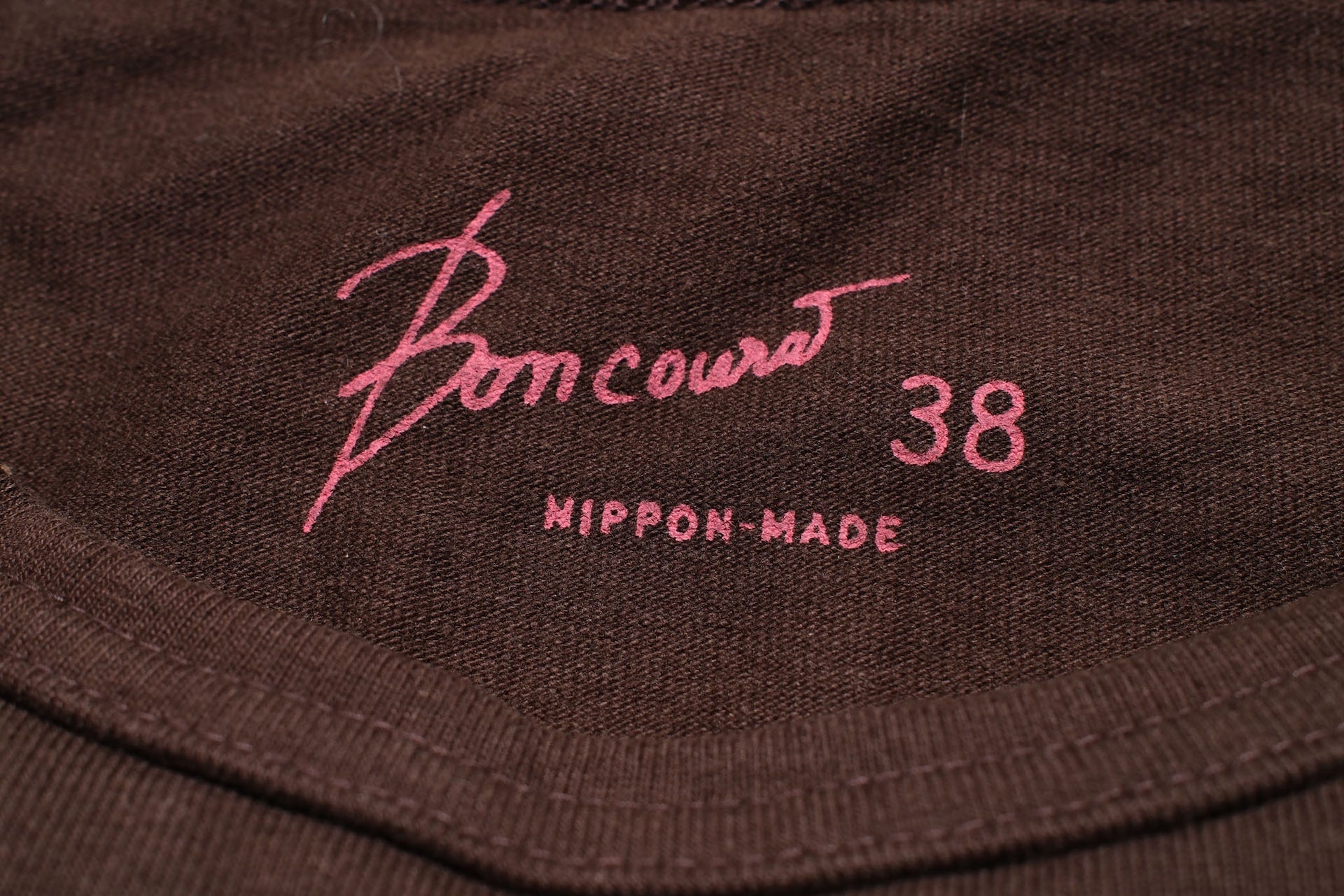 Boncoura 10oz Ultra Heavy Loopwheeled Pocket Tee (Brown)