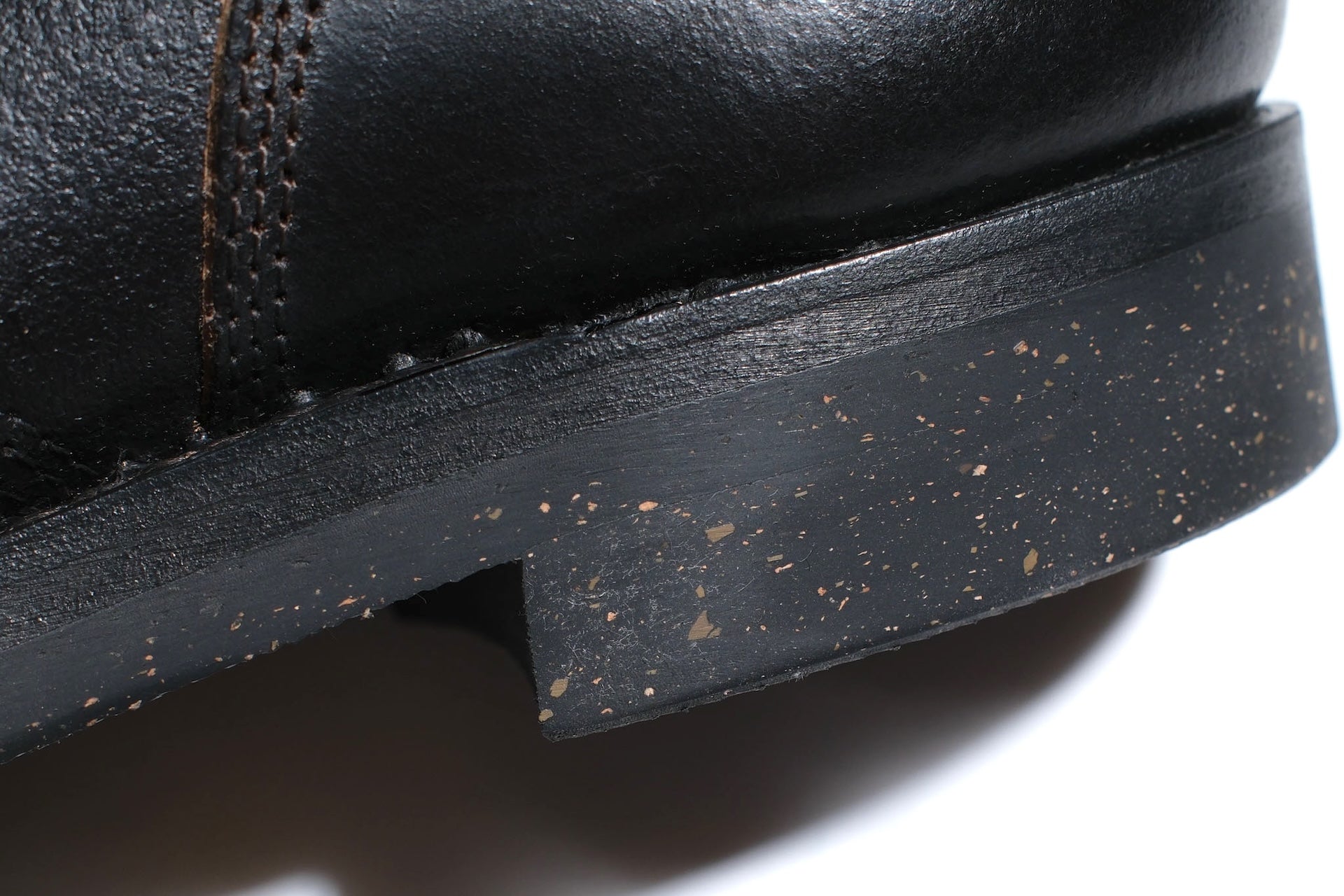 Skoob X CORLECTION Horween Waxed Cowhide "INFANTRY" Boots (Black Tea-core)