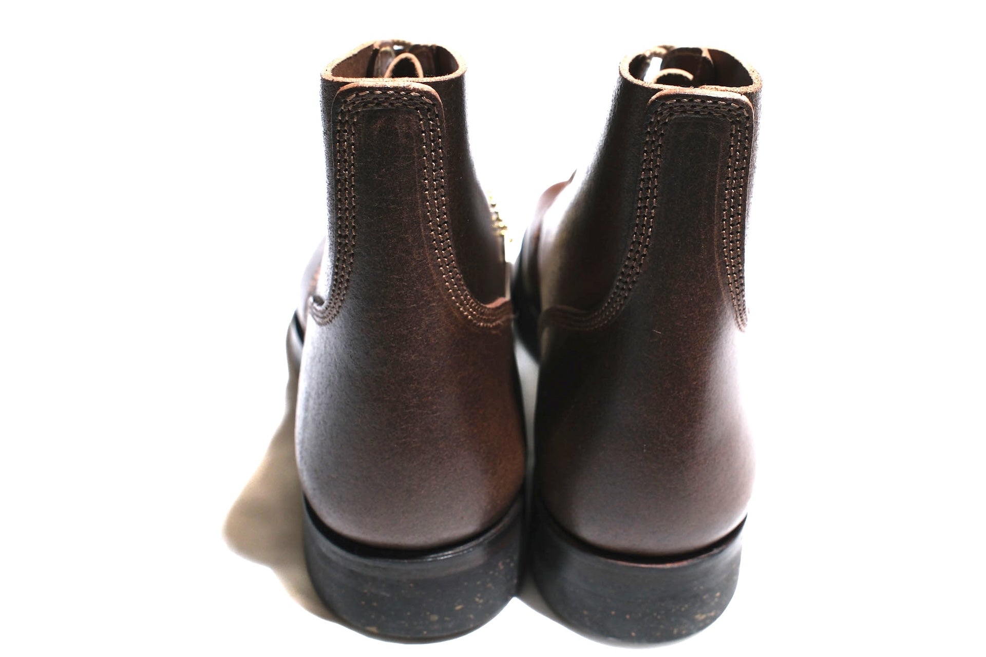 Skoob X CORLECTION Horween Waxed Cowhide "INFANTRY" Boots (Brown Tea-core)