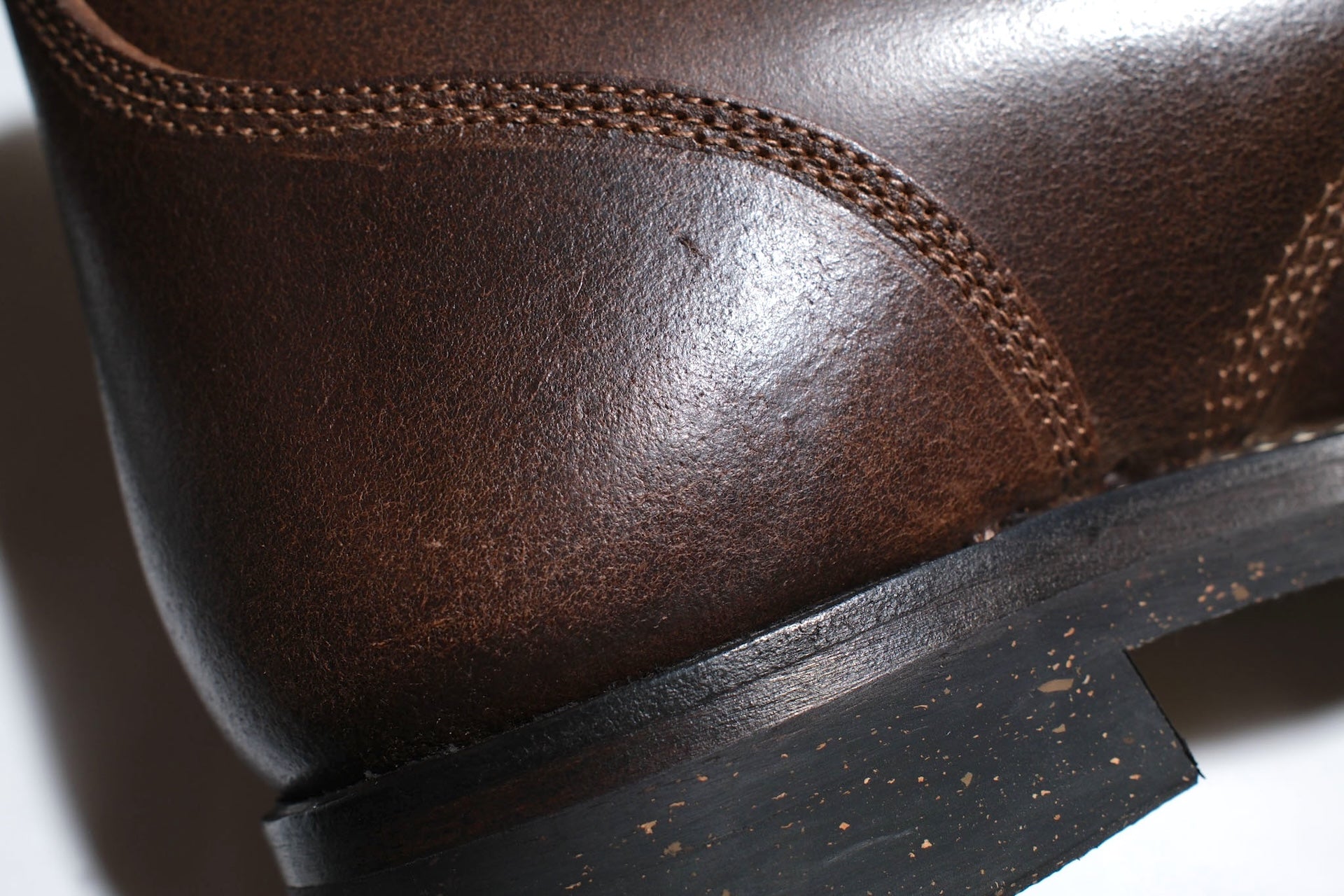 Skoob X CORLECTION Horween Waxed Cowhide "INFANTRY" Boots (Brown Tea-core)