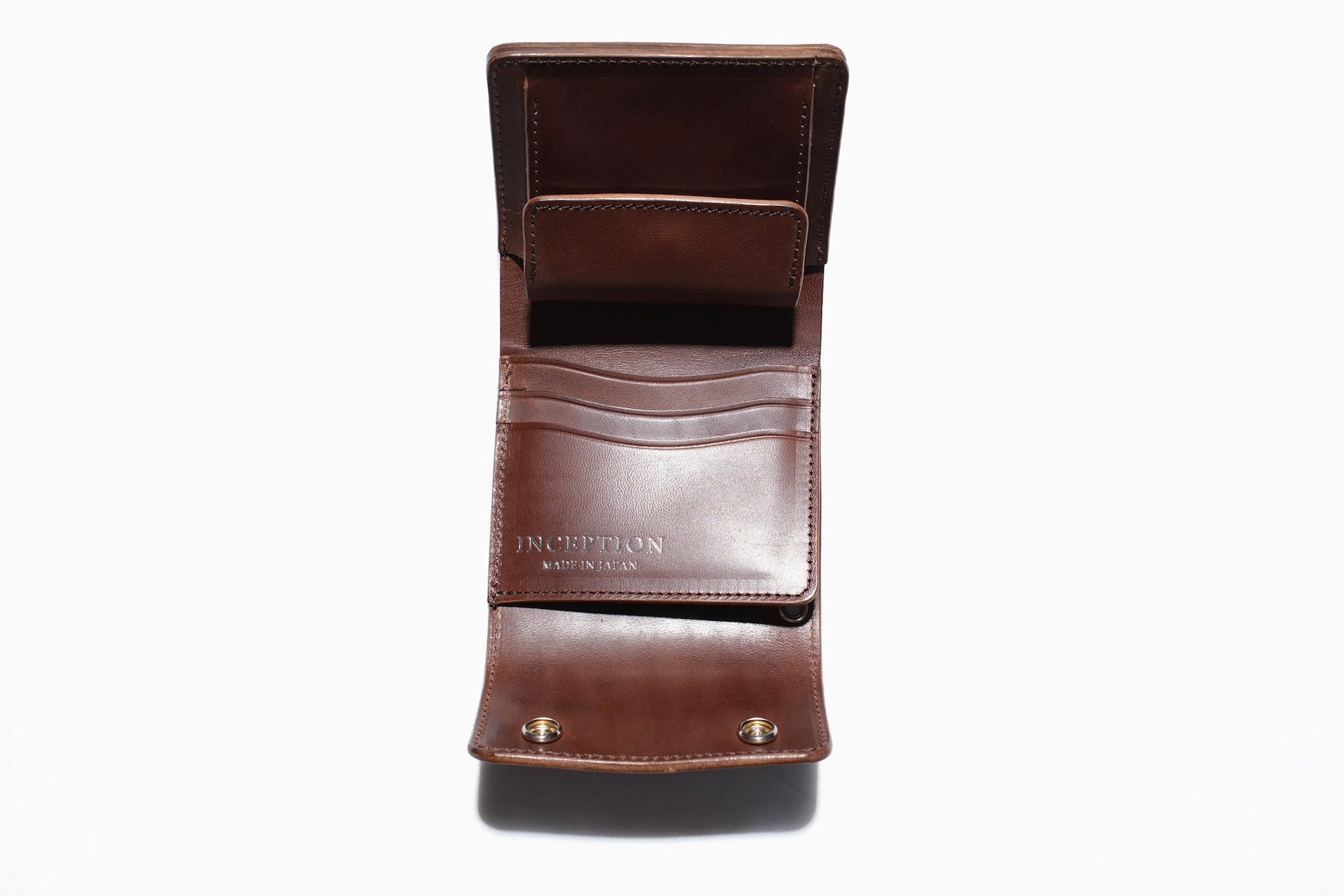 Inception by Accel Co. Horsebutt Short Trucker Wallet (Brown Tea-core)