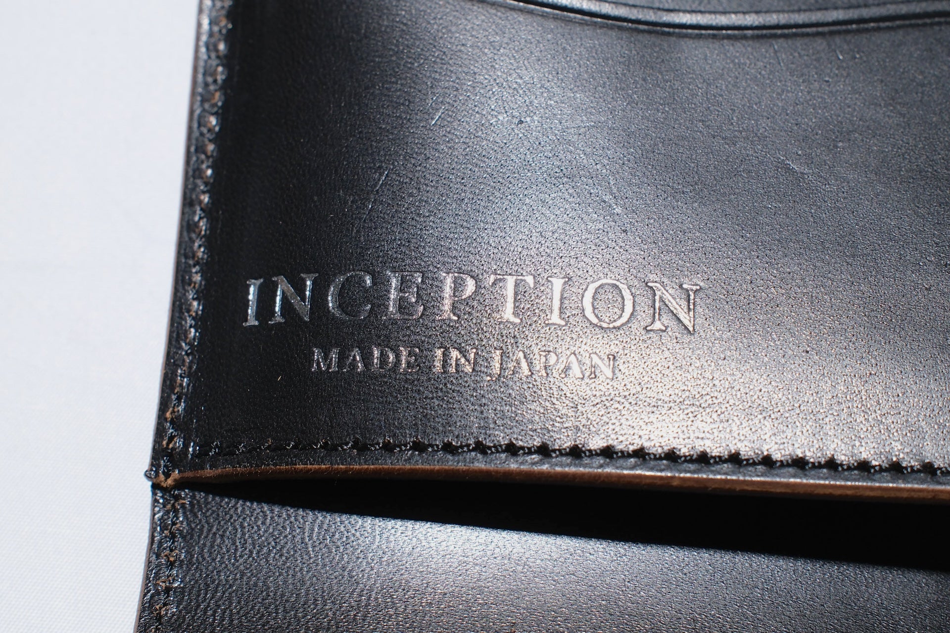 Inception by Accel Co. Horsebutt Short Trucker Wallet (Black Tea-core)