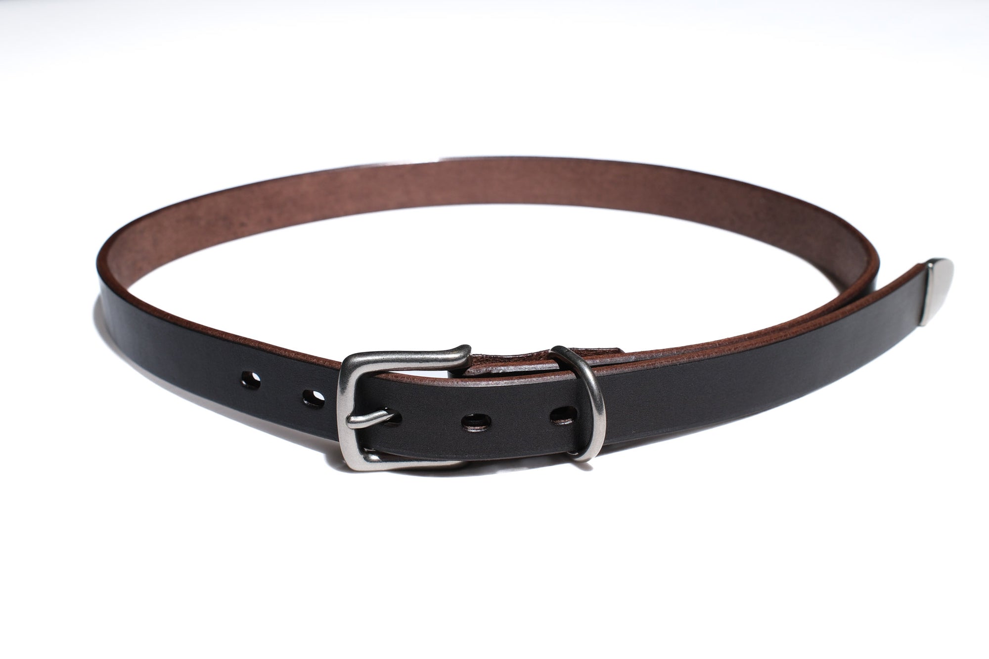 Inception by Accel Co. "Artisan Hand-Dyed" Narrow Belt (Black Tea-core)