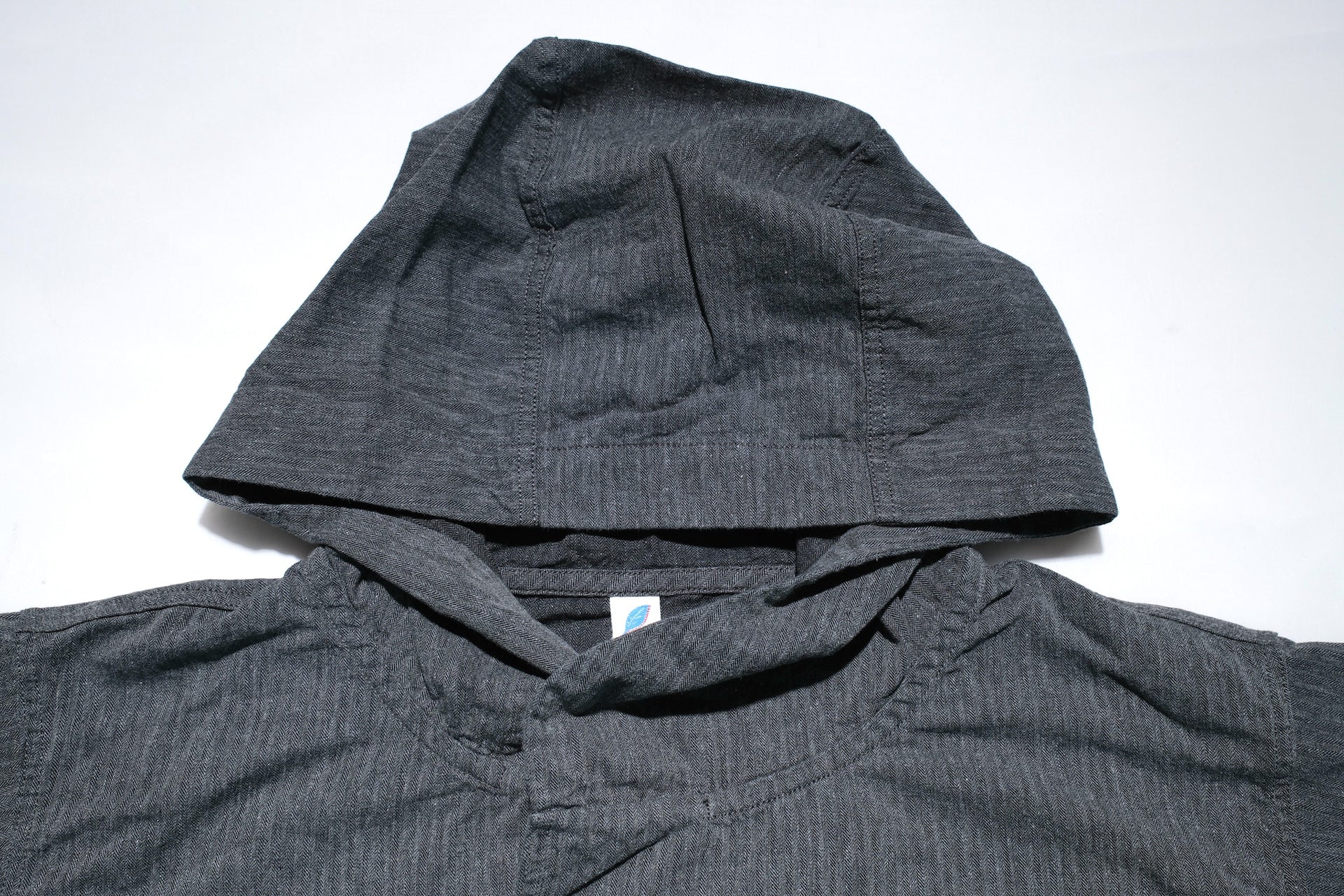 Pure Blue Japan "All-Seasons" HBT Hooded Pullover (Heather Grey X Black)