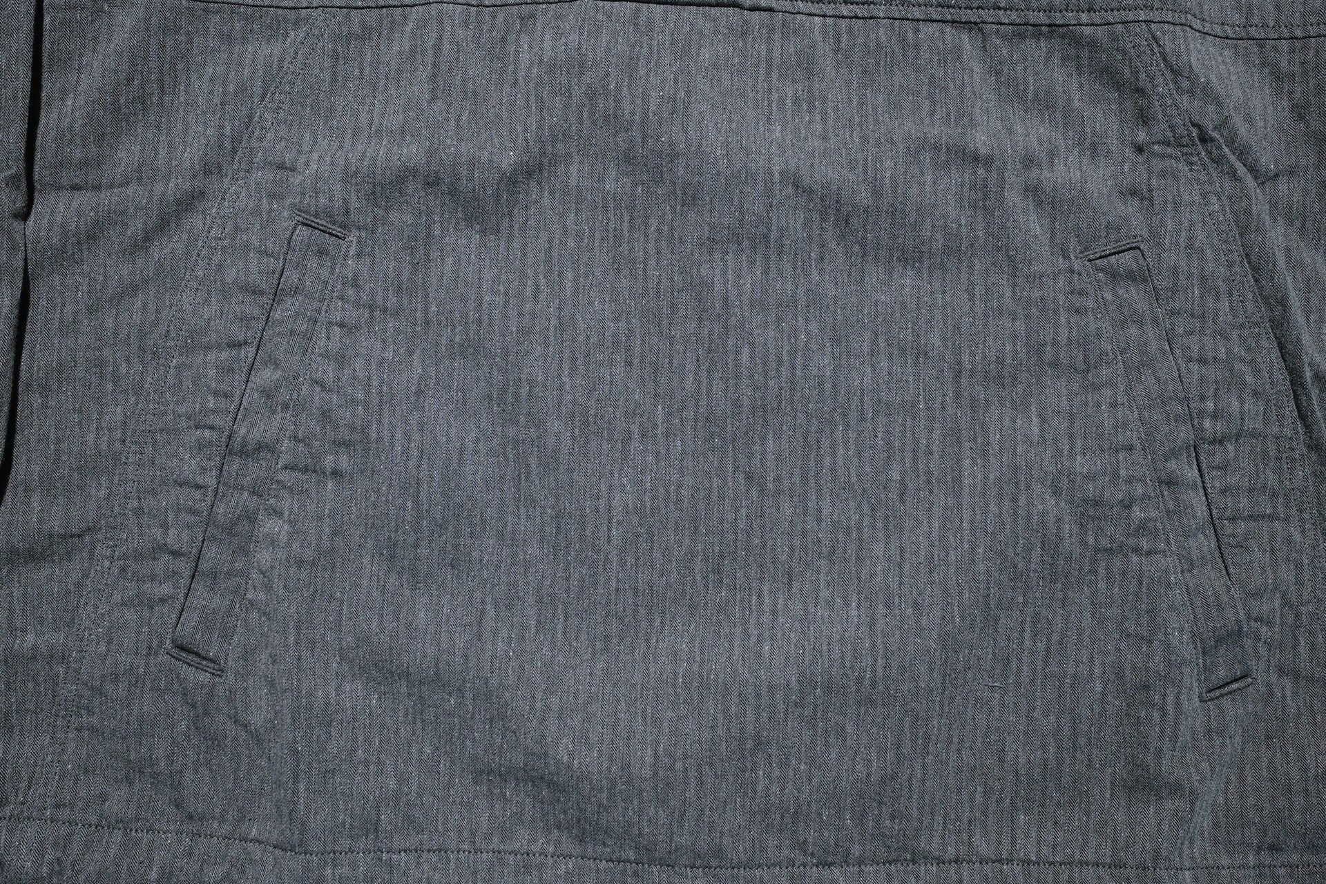 Pure Blue Japan "All-Seasons" HBT Hooded Pullover (Heather Grey X Black)