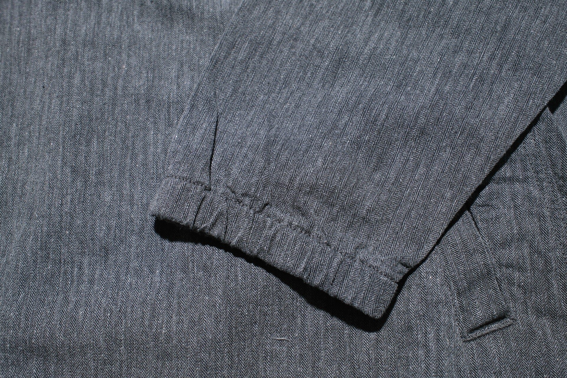 Pure Blue Japan "All-Seasons" HBT Hooded Pullover (Heather Grey X Black)