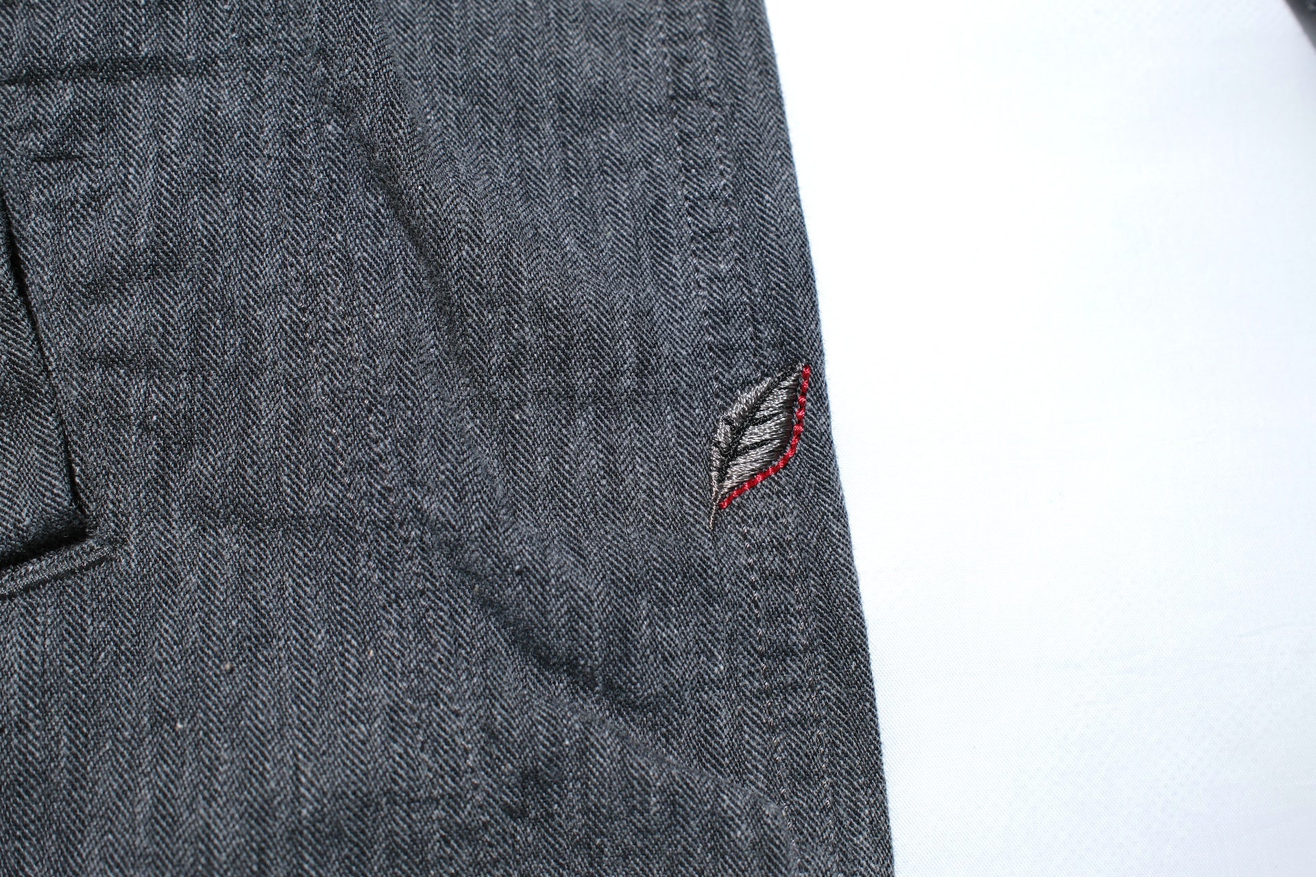 Pure Blue Japan "All-Seasons" HBT Hooded Pullover (Heather Grey X Black)