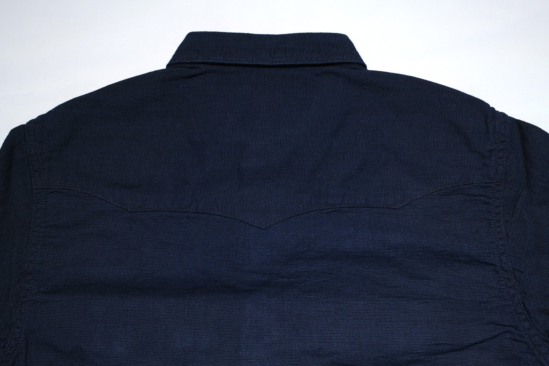 The Flat Head Indigo Dyed Selvage Dobby Western Shirt