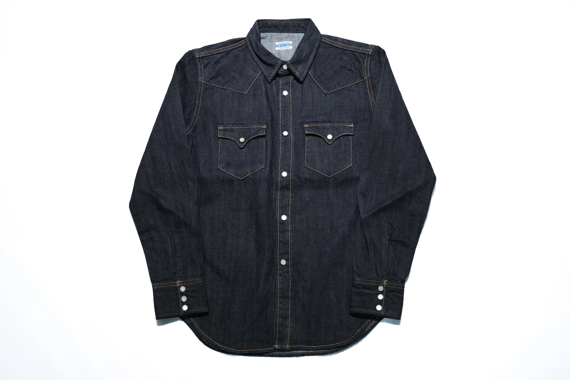 The Flat Head 10oz "Type 2" Indigo Dyed Denim Western Shirt