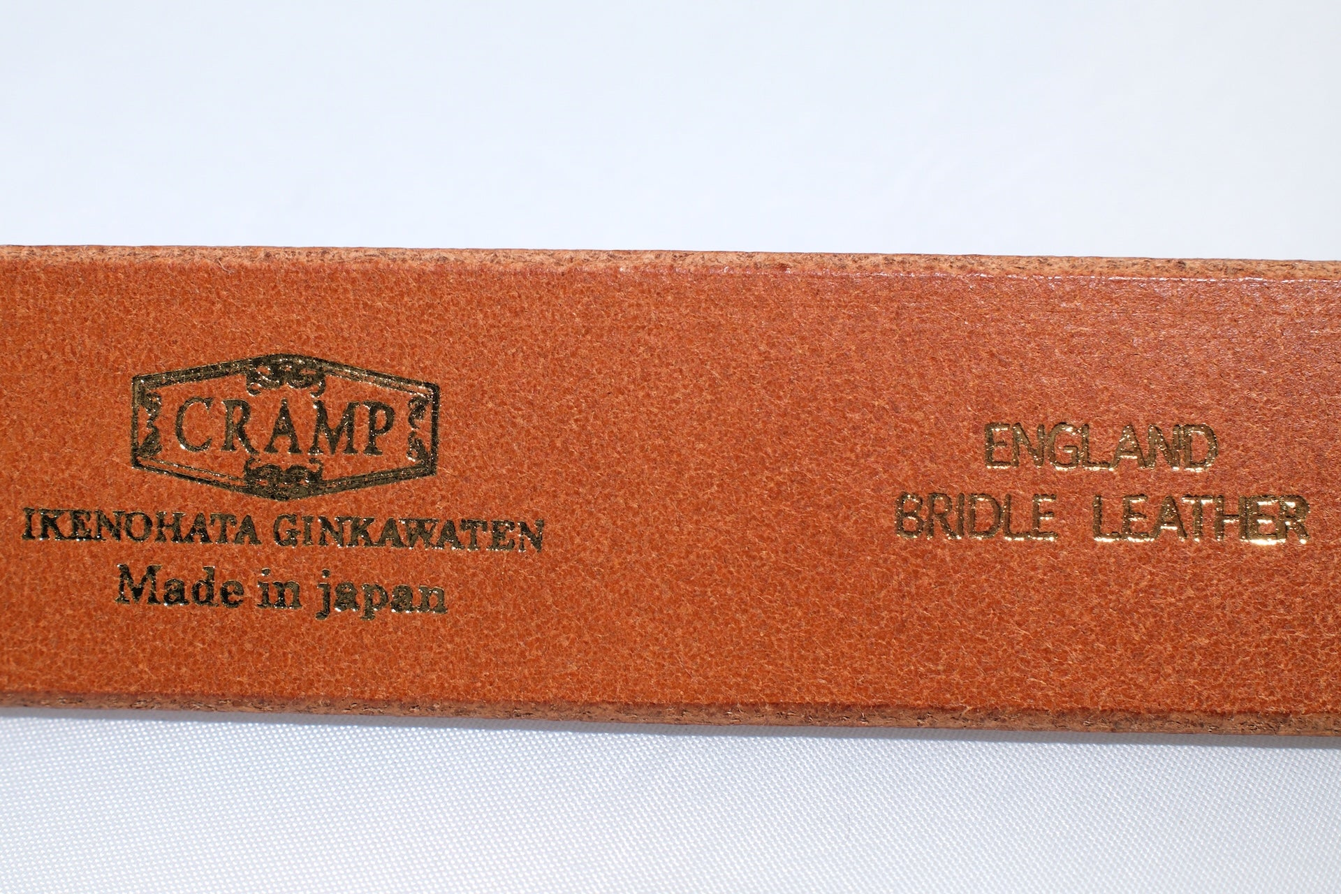 Cramp by Ginkawaten UK Bridle Cowhide Semi-Formal Belt (Brown Tea-Core)