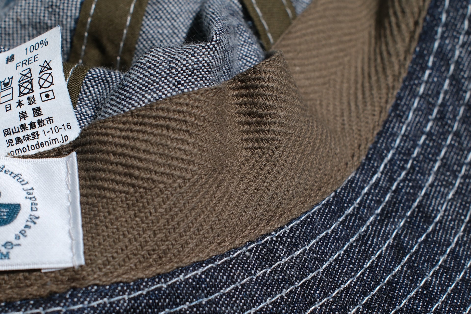 Omoto Denim 10oz Indigo Dyed “Weapon Denim” Jungle Hat