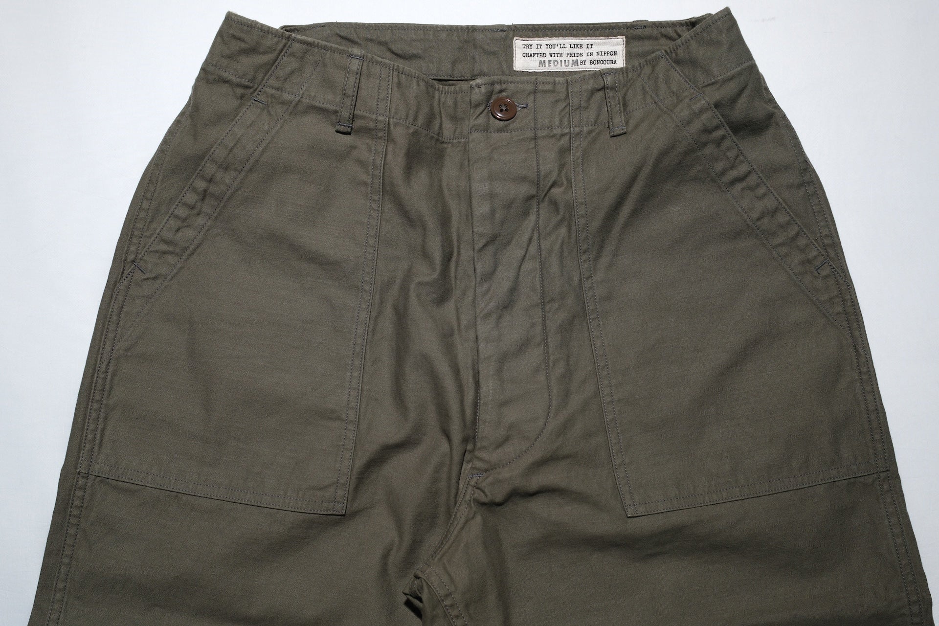 BONCOURA 12.5oz Back Satin US Army Utility Baker Pants (Olive)