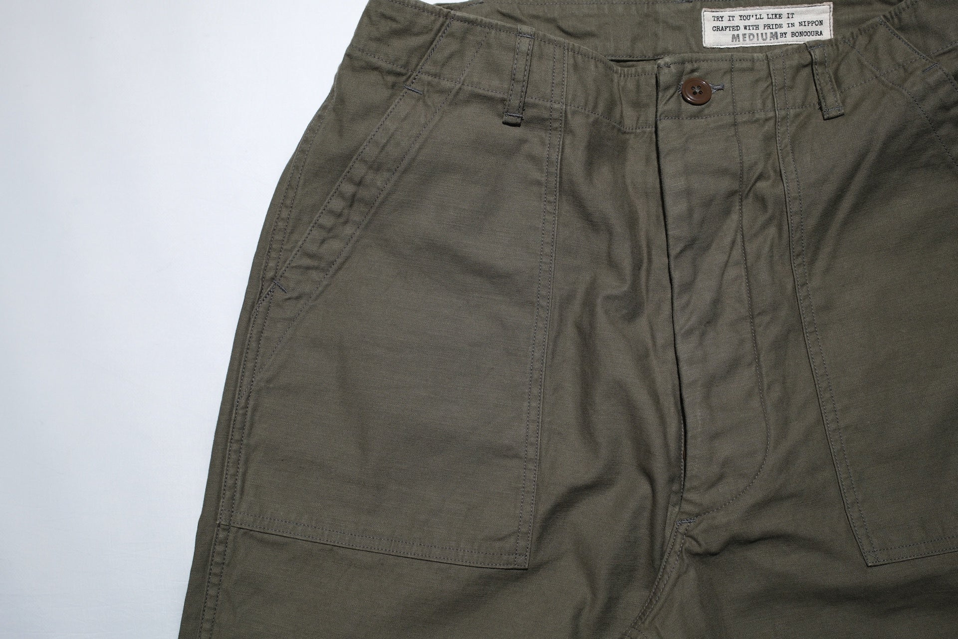 BONCOURA 12.5oz Back Satin US Army Utility Baker Pants (Olive)