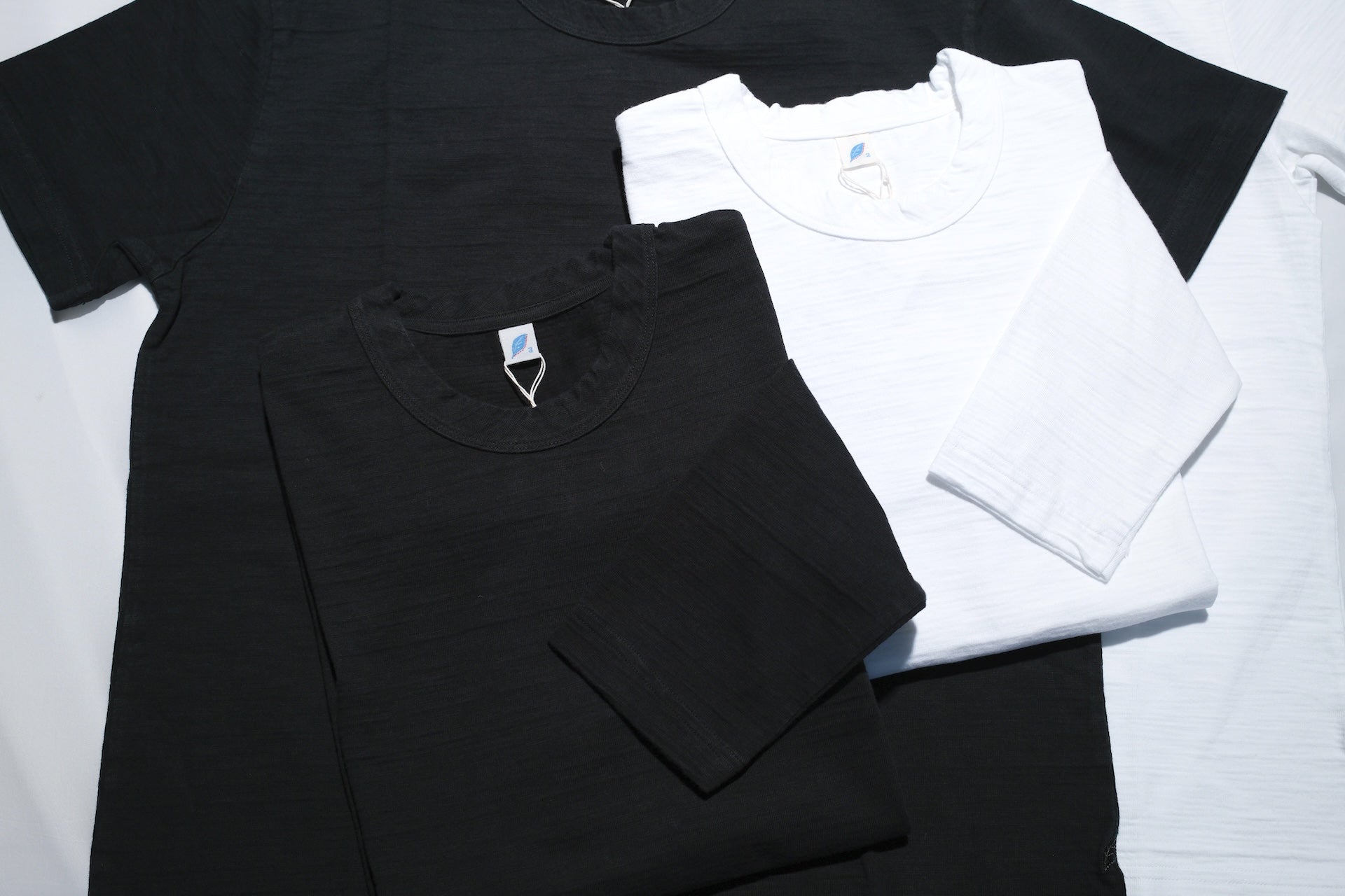 Pure Blue Japan 8oz "Slub Yarn" L/S Tee (Solid Black)