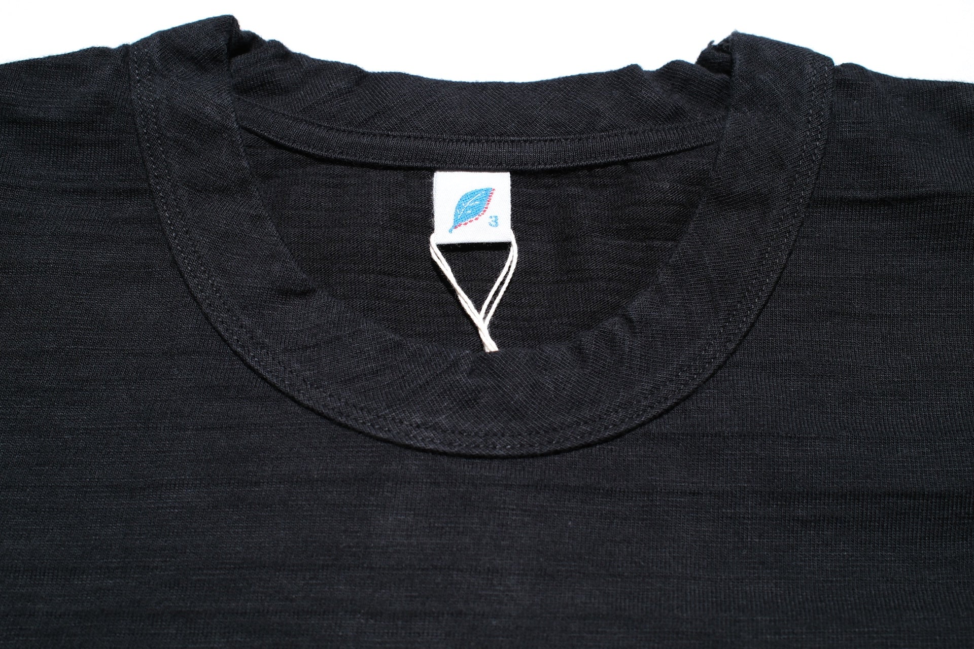 Pure Blue Japan 8oz "Slub Yarn" L/S Tee (Solid Black)