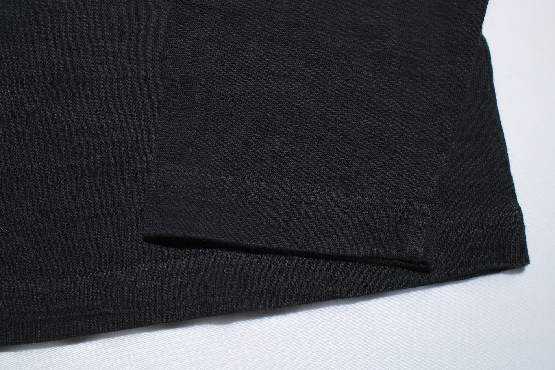 Pure Blue Japan 8oz "Slub Yarn" L/S Tee (Solid Black)