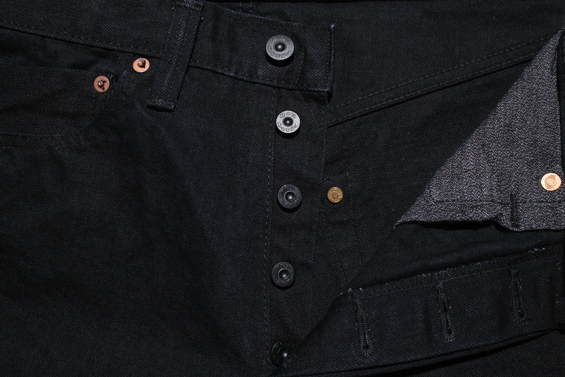 BONCOURA 15oz  "KUROGANE" Ultimate Black XX Denim (Limited Edition)