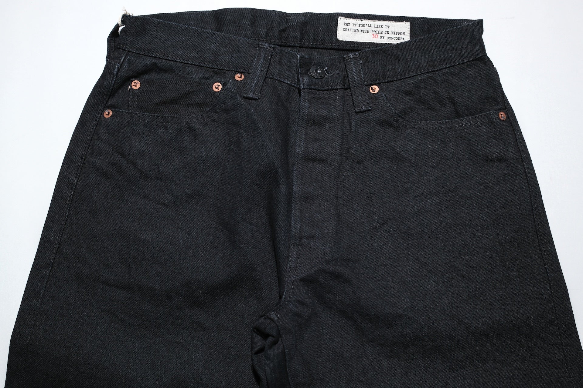 BONCOURA 15oz  "KUROGANE" Ultimate Black XX Denim (Limited Edition)