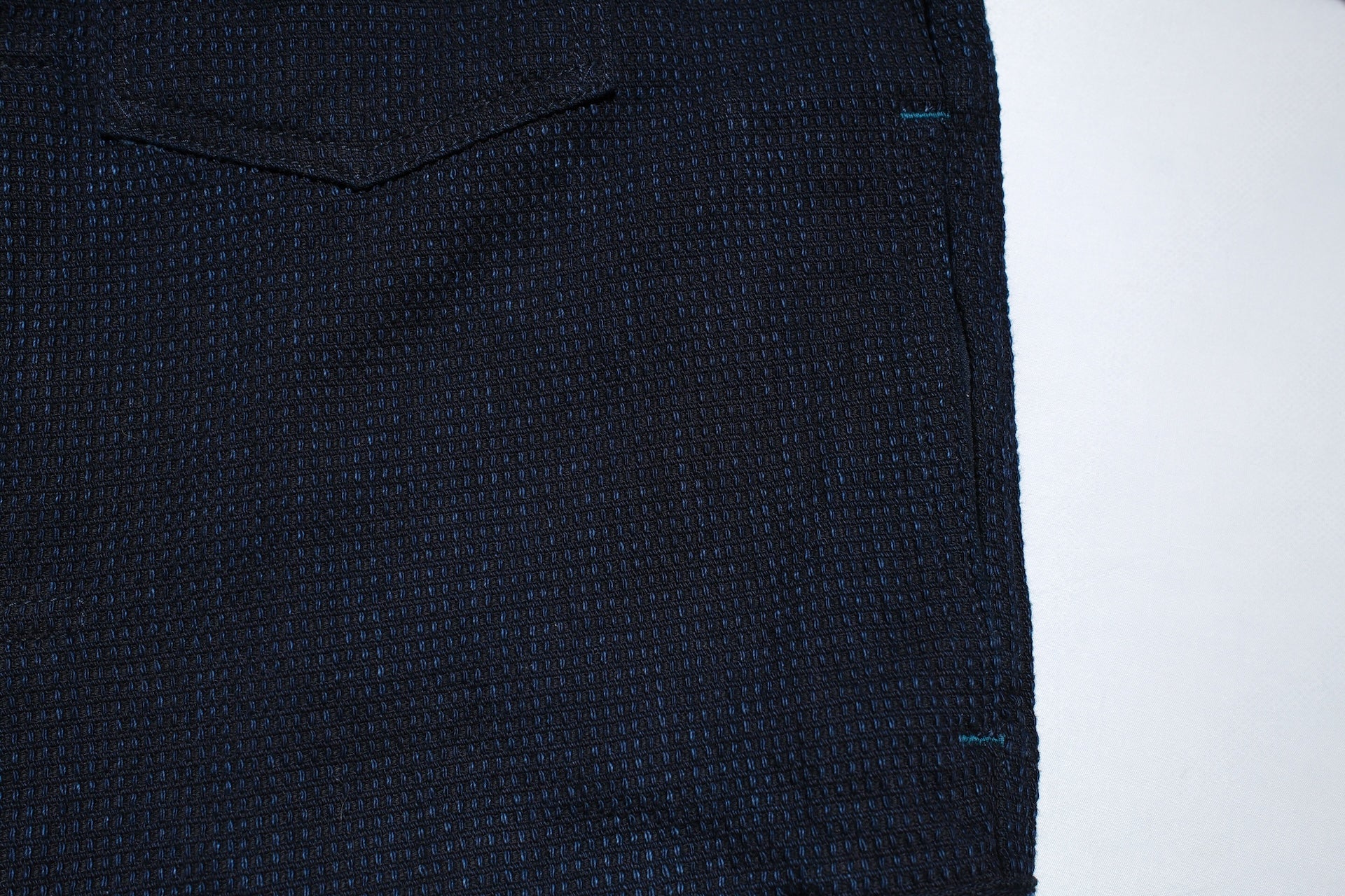 Omoto Denim 12oz Indigo Dyed "Cube Sashiko" Modified Type 2 Jacket