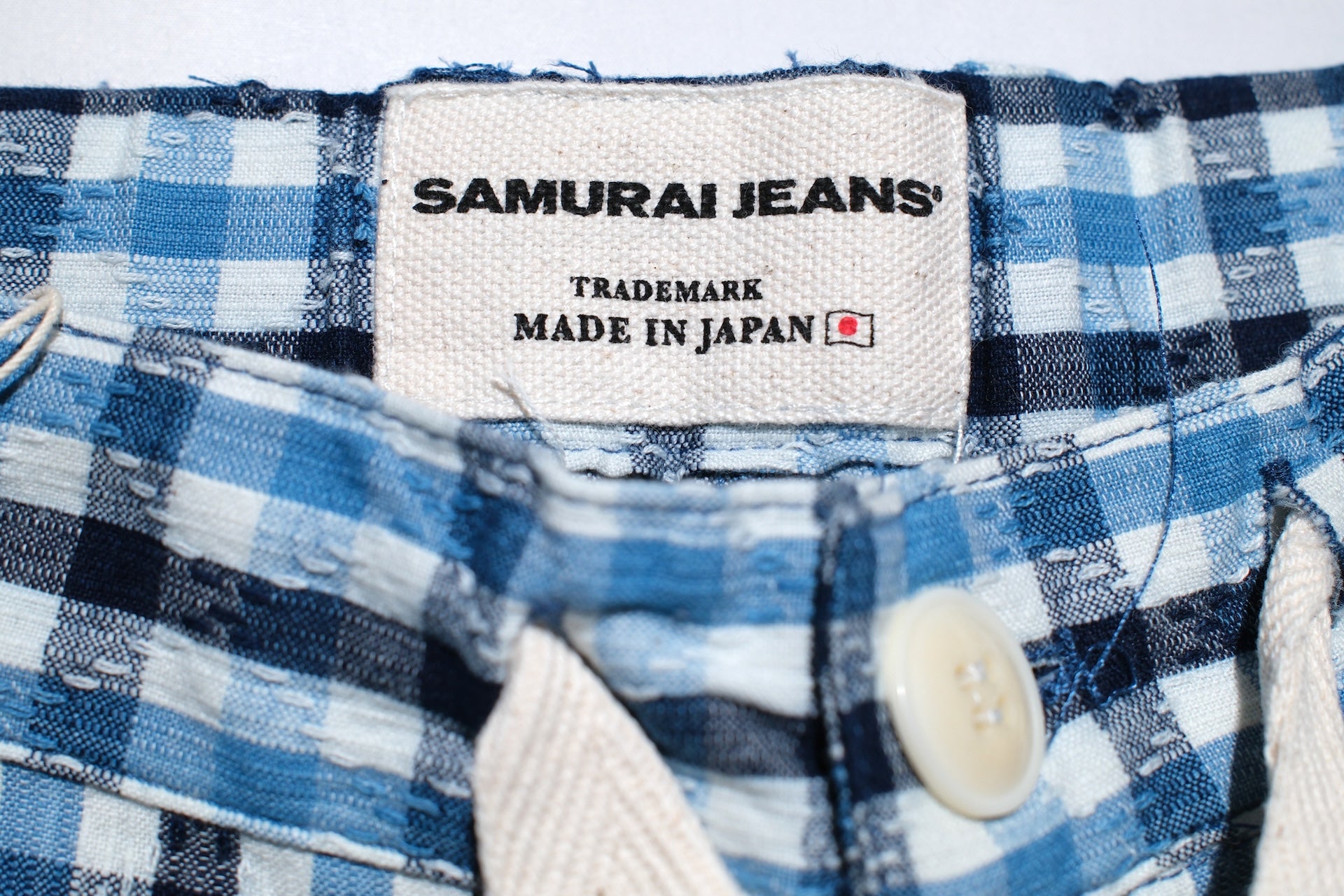 Samurai Natural Indigo Dyed “Diamond Sashiko” Easy Shorts