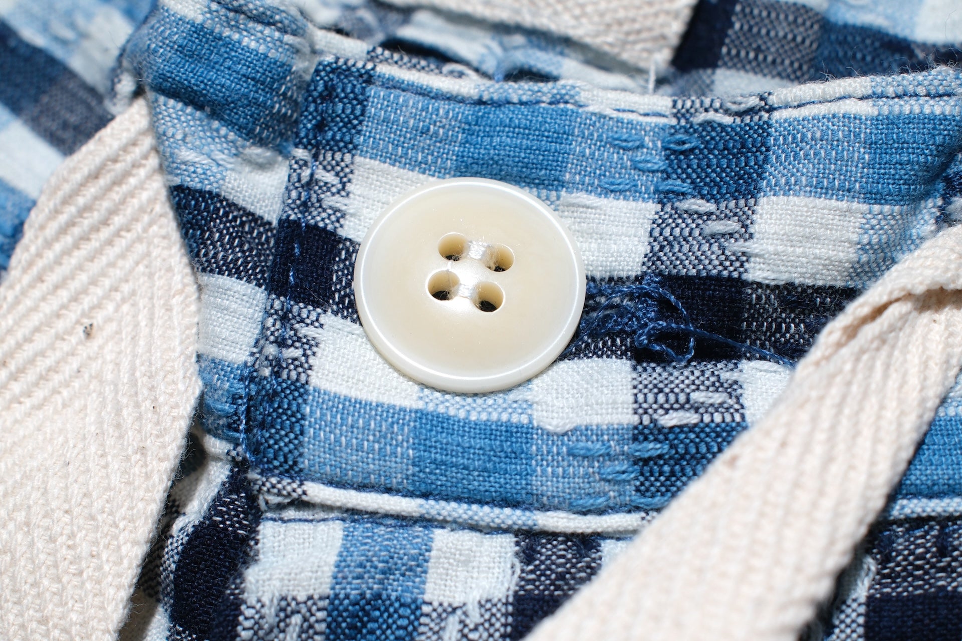 Samurai Natural Indigo Dyed “Diamond Sashiko” Easy Shorts