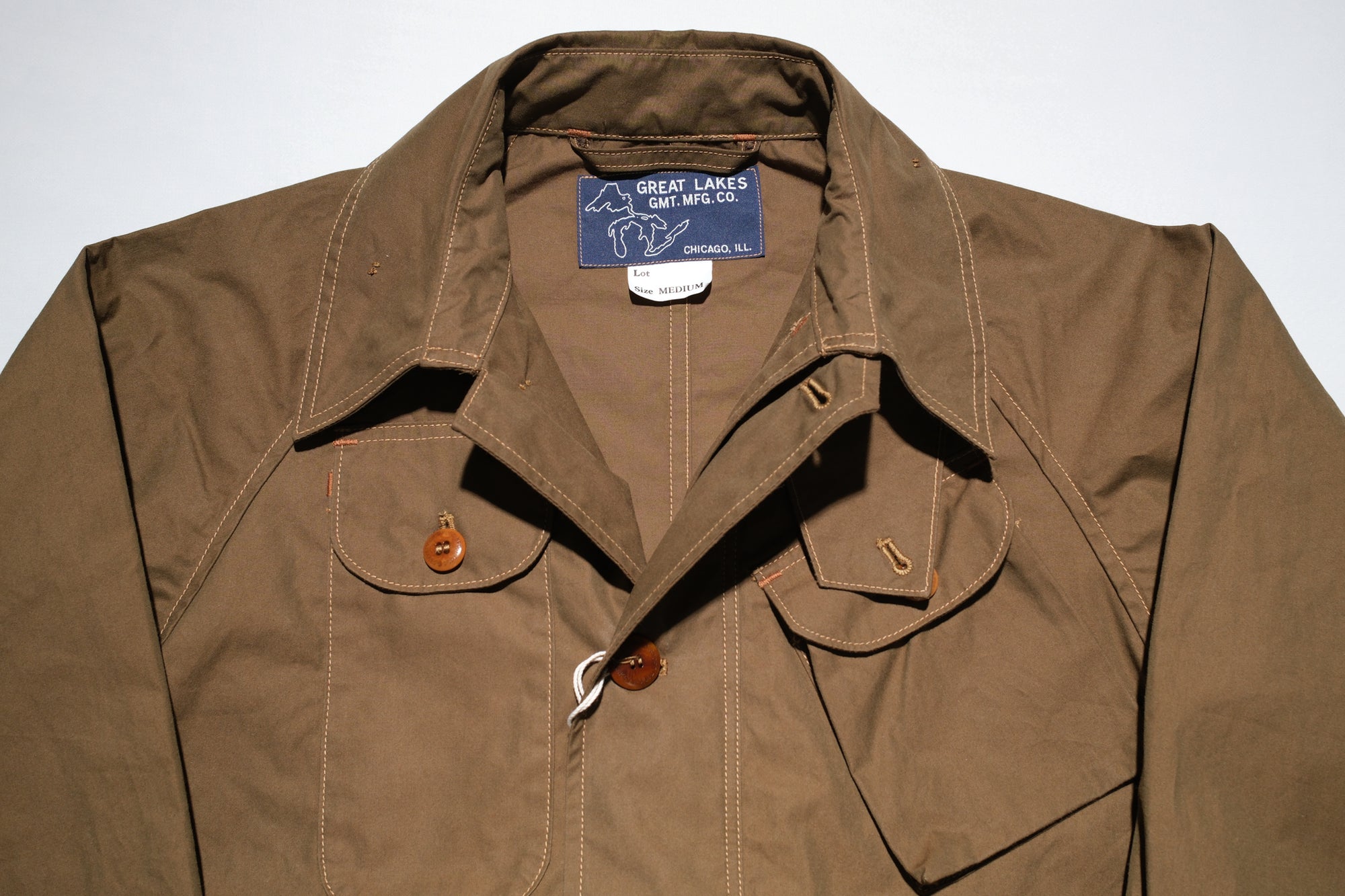 Freewheelers “WILDLIFE RANGER” High-Density Weathered Twill Outdoor Jacket (Khaki Olive)