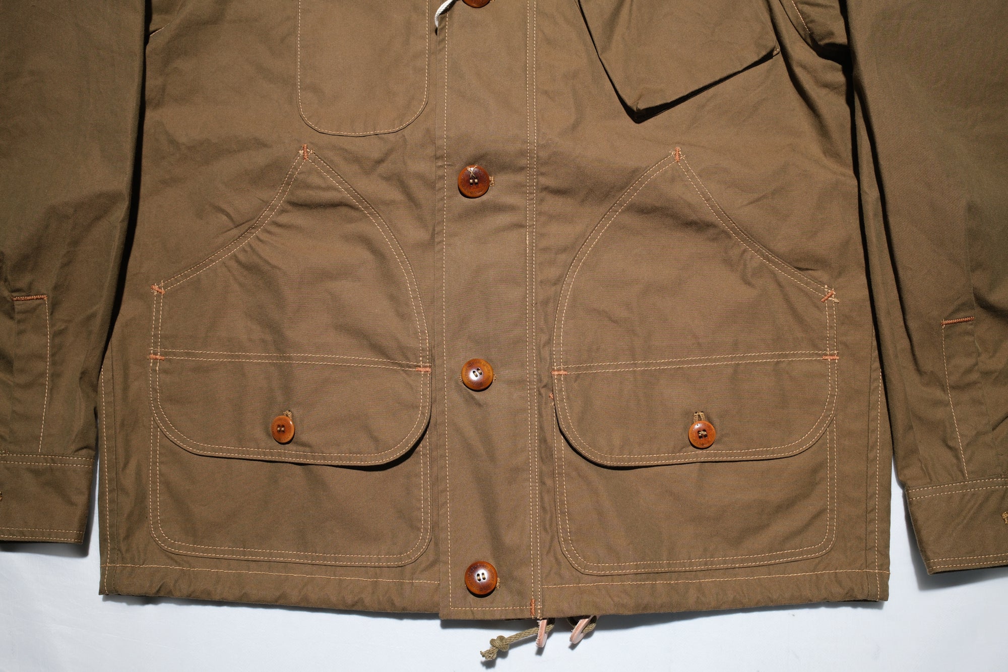 Freewheelers “WILDLIFE RANGER” High-Density Weathered Twill Outdoor Jacket (Khaki Olive)
