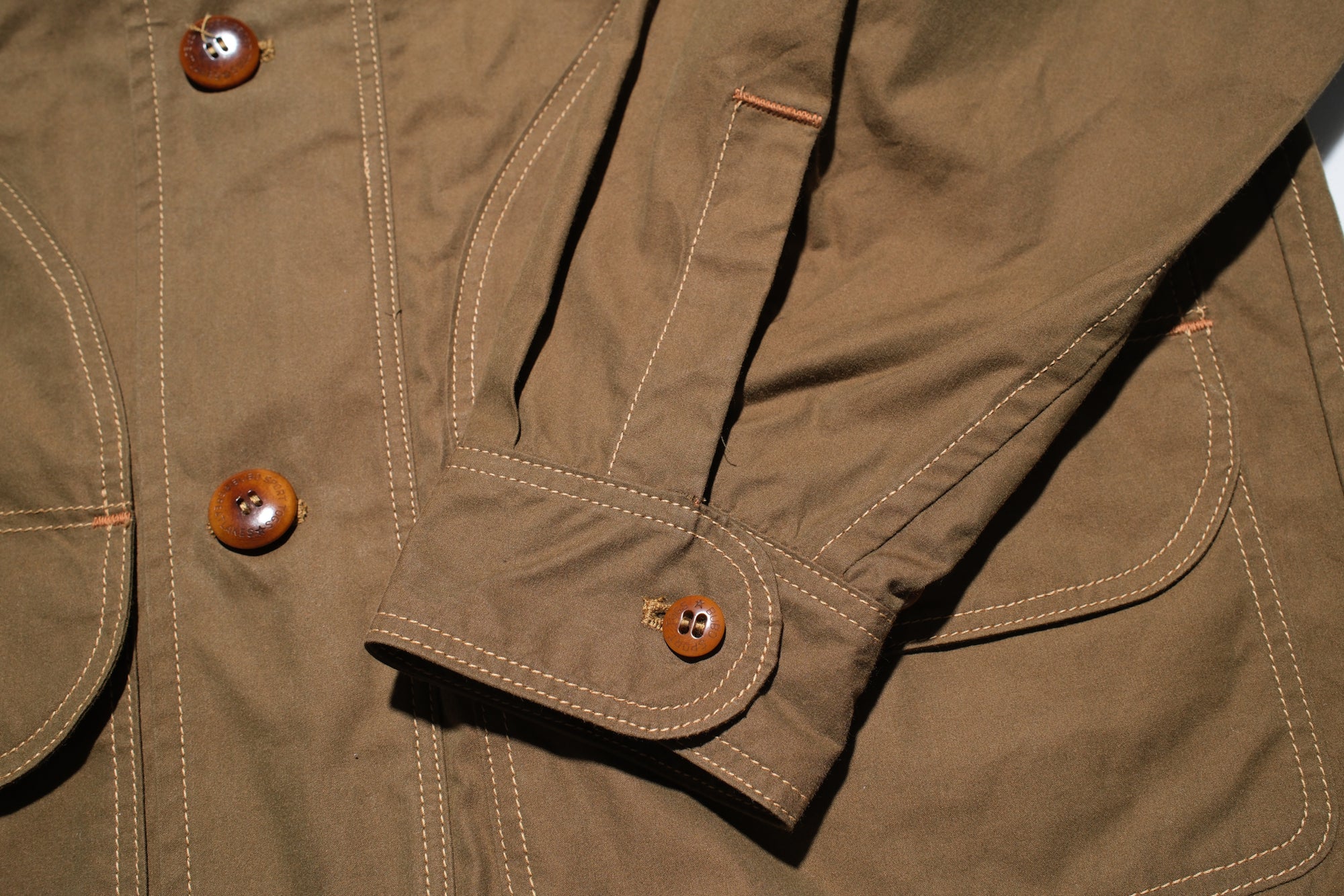 Freewheelers “WILDLIFE RANGER” High-Density Weathered Twill Outdoor Jacket (Khaki Olive)