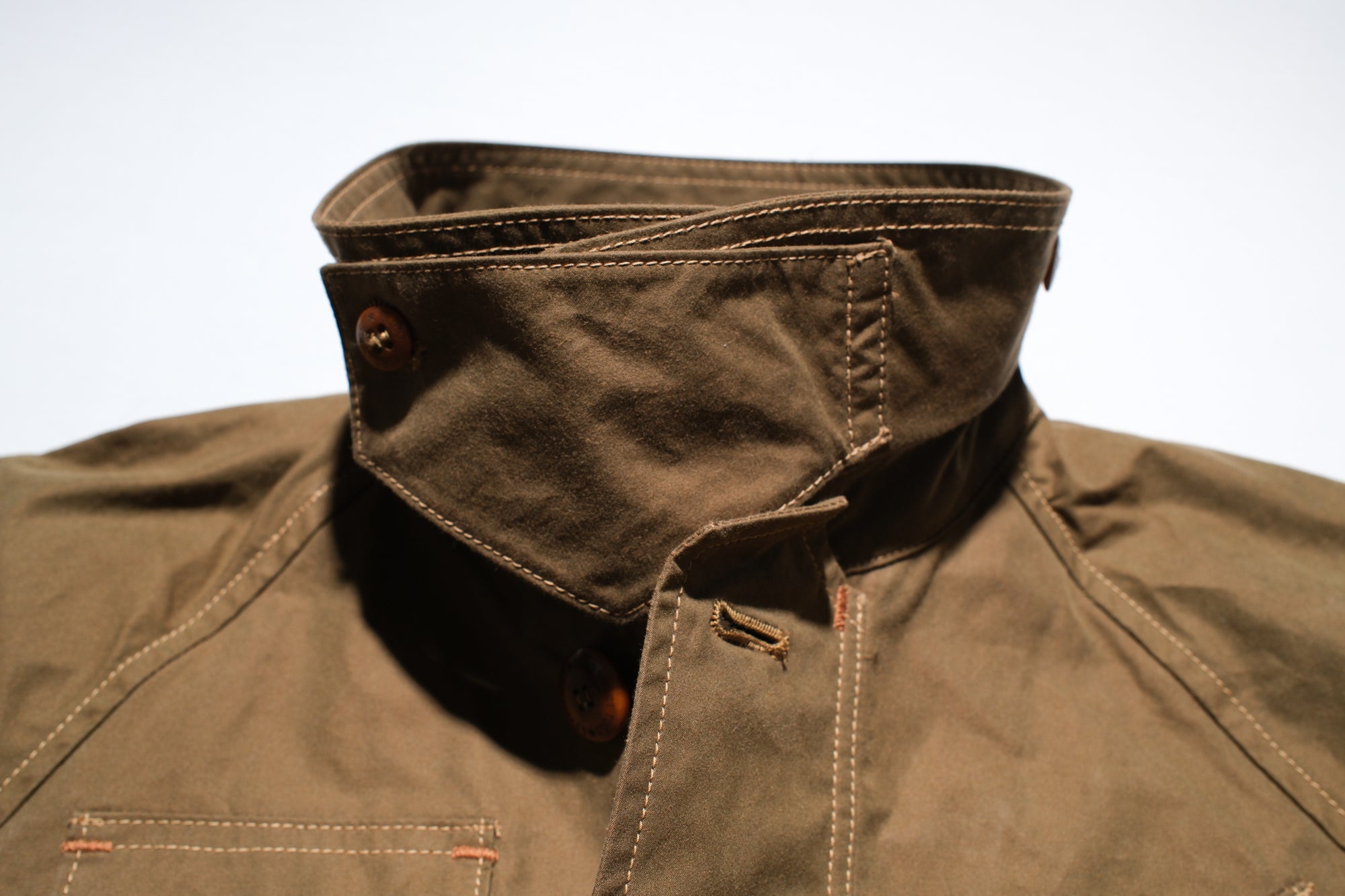 Freewheelers “WILDLIFE RANGER” High-Density Weathered Twill Outdoor Jacket (Khaki Olive)