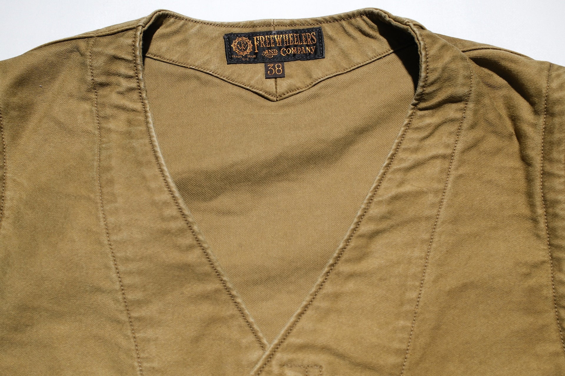 Freewheelers “Speed Engineer” Sleeveless Coat (Khaki)