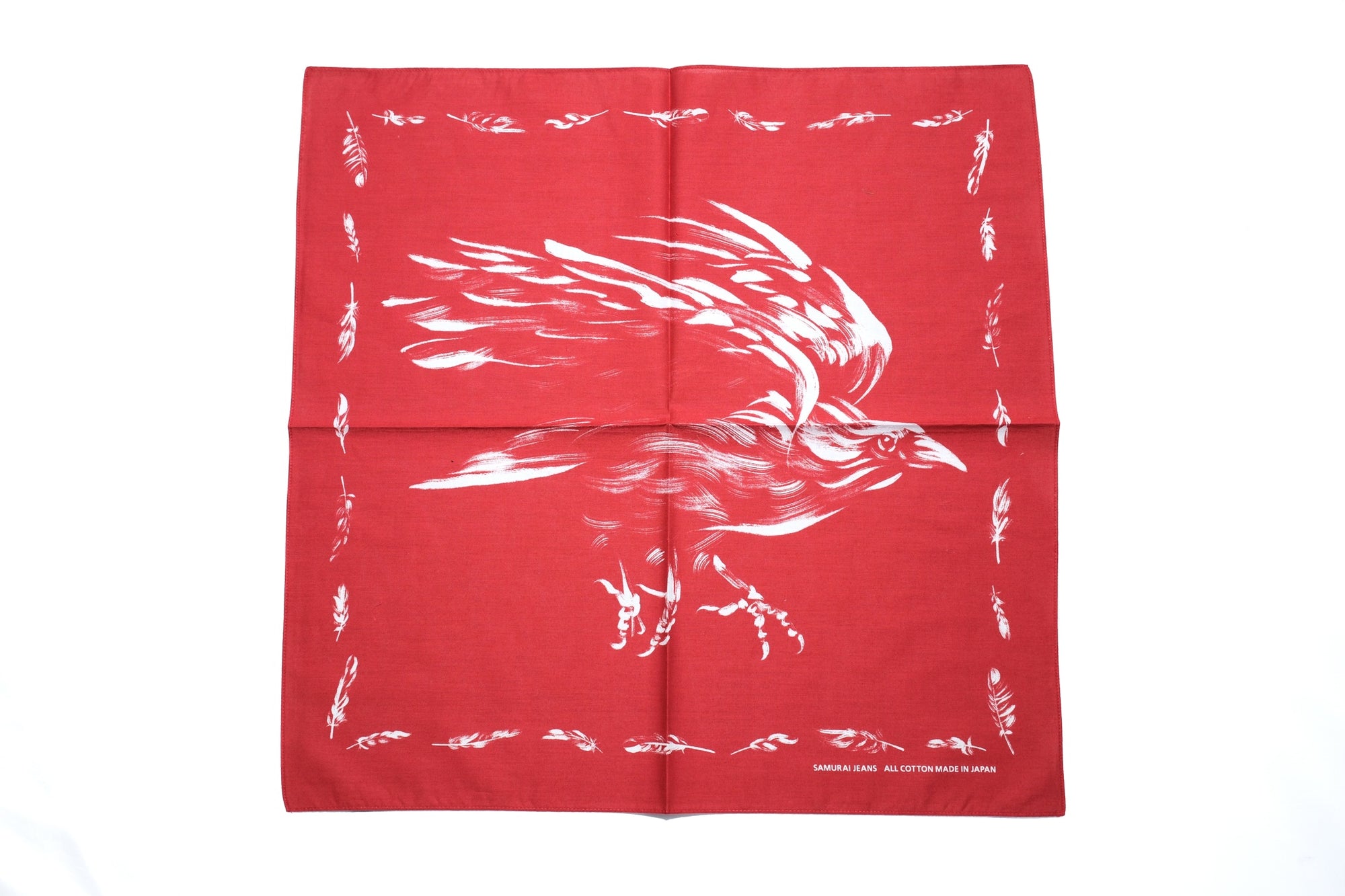 Samurai "Yatagarasu" Cotton Bandana (Red)