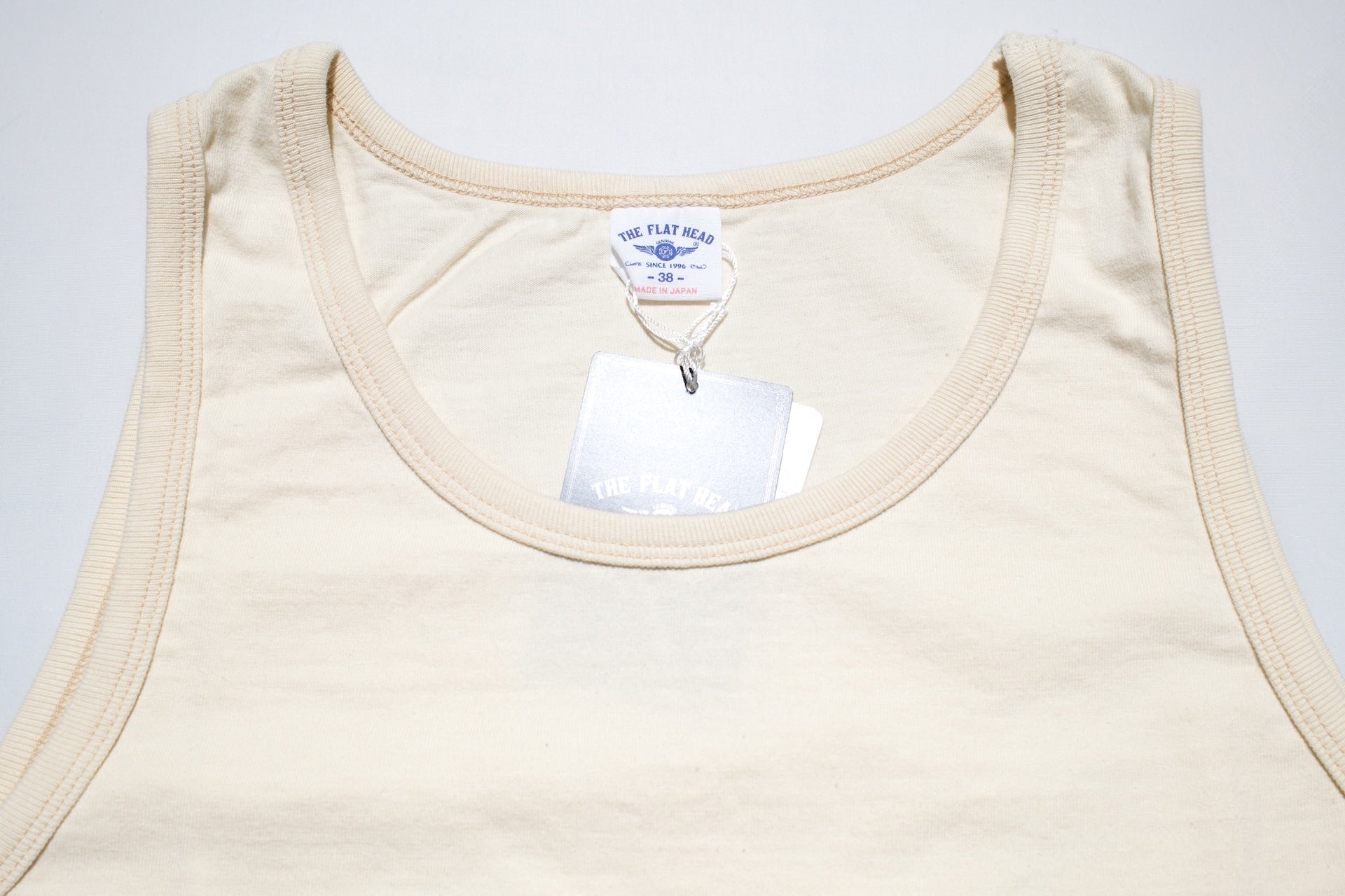The Flat Head 9oz Loopwheeled Tank Tee (Ivory)