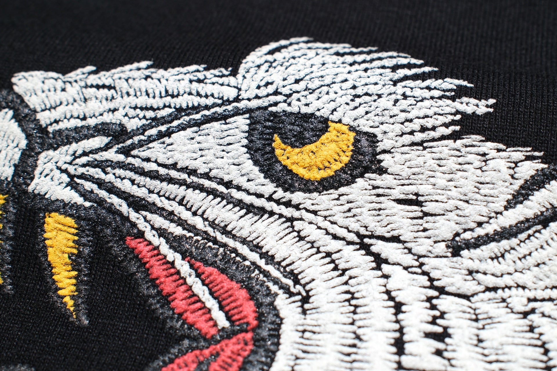 The Flat Head 9oz "Sukajan Tiger" Loopwheeled Tee (Black)