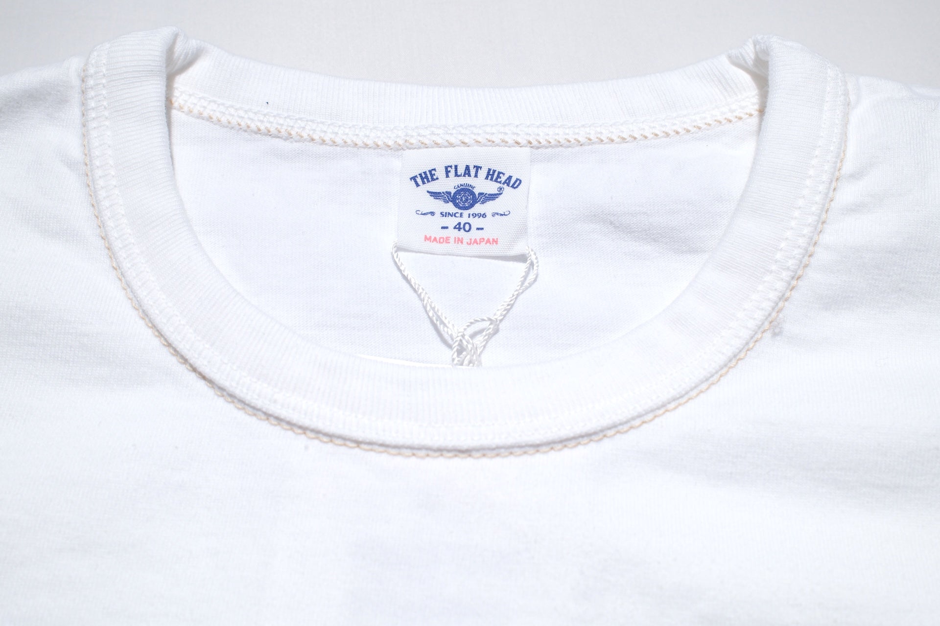 The Flat Head 9oz "Frontier Spirits" Loopwheeled Tee (White)