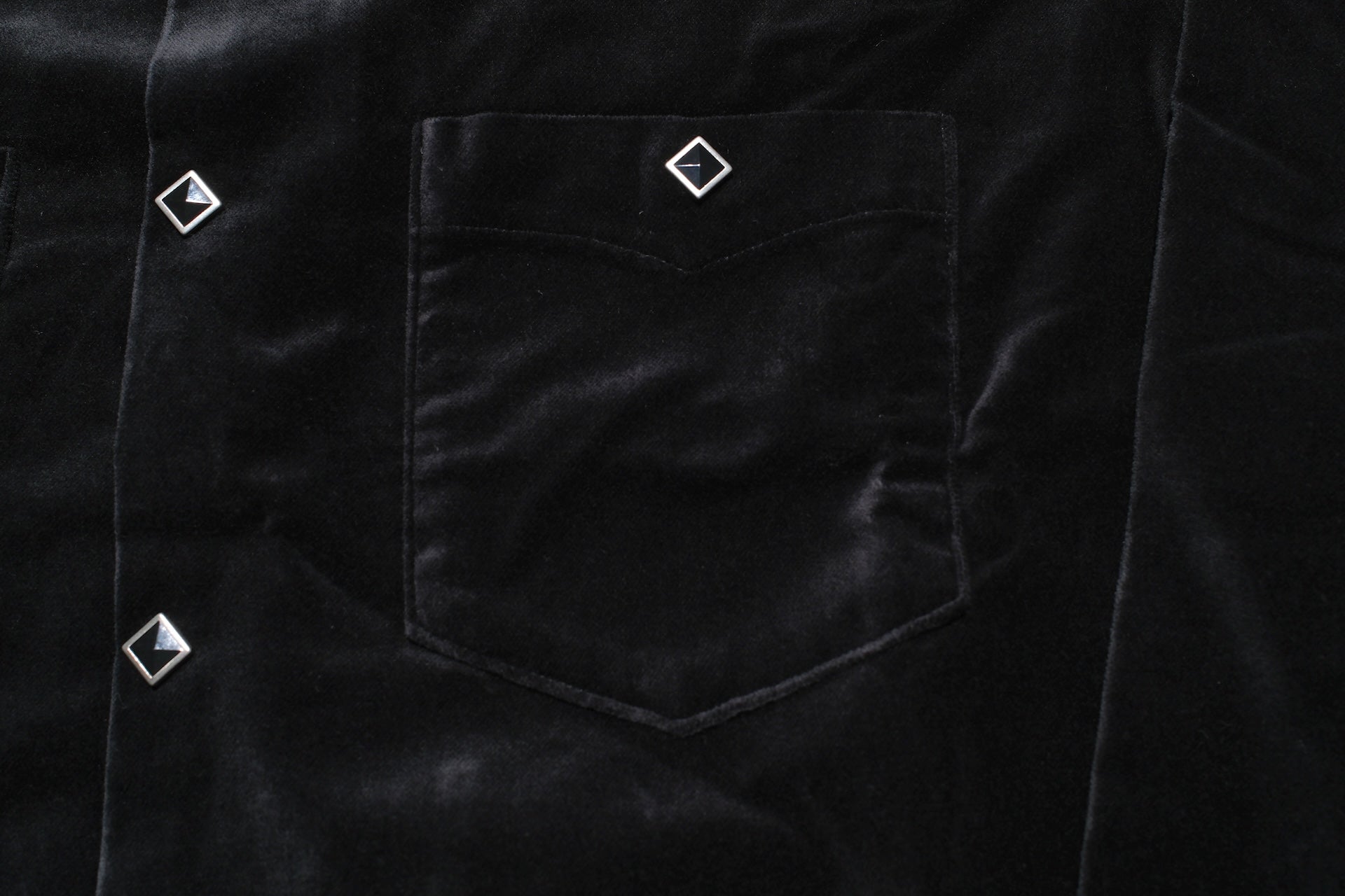 Stevenson Overall Co. Medium-weight Velveteen “UrbanLasso” Western Shirt (Solid Black)