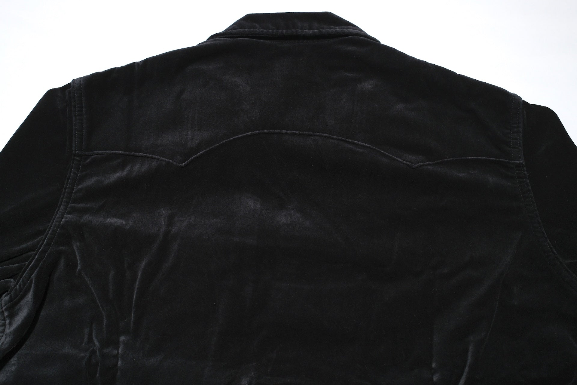 Stevenson Overall Co. Medium-weight Velveteen “UrbanLasso” Western Shirt (Solid Black)