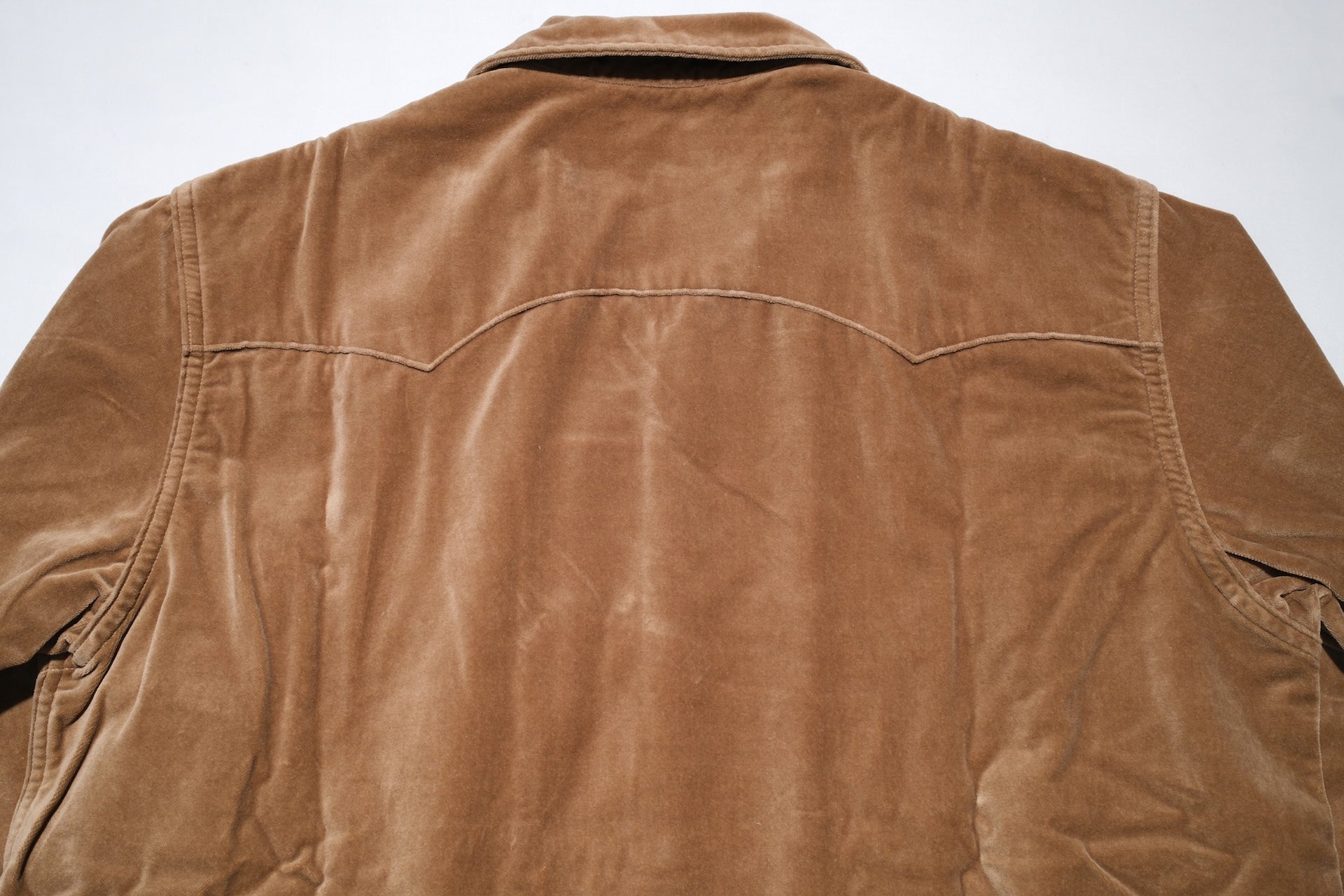 Stevenson Overall Co. Medium-weight Velveteen “UrbanLasso” Western Shirt (Sand Beige)