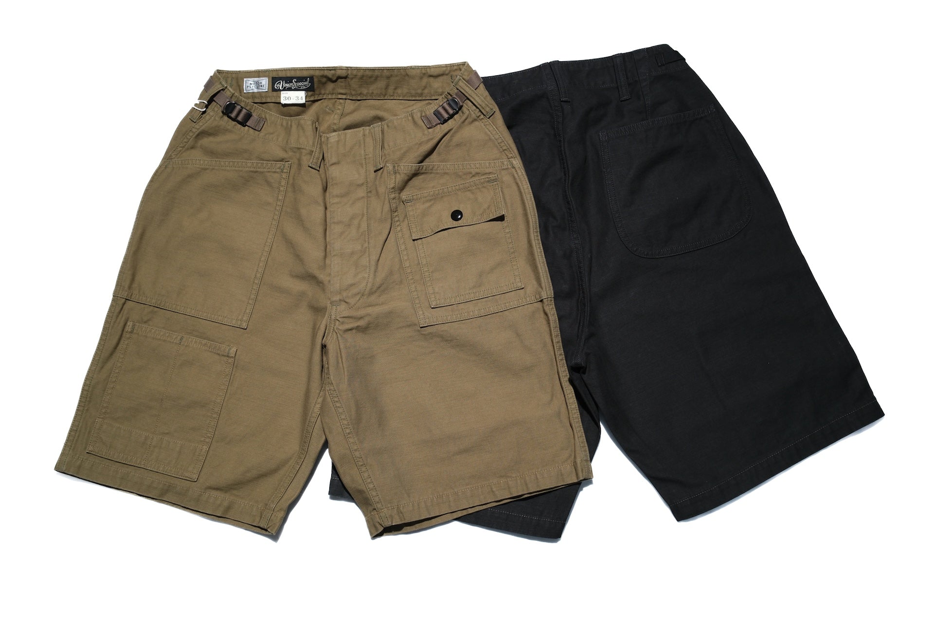 Freewheelers “GRUNTS” Back Satin Cut-Length Trousers (Olive)