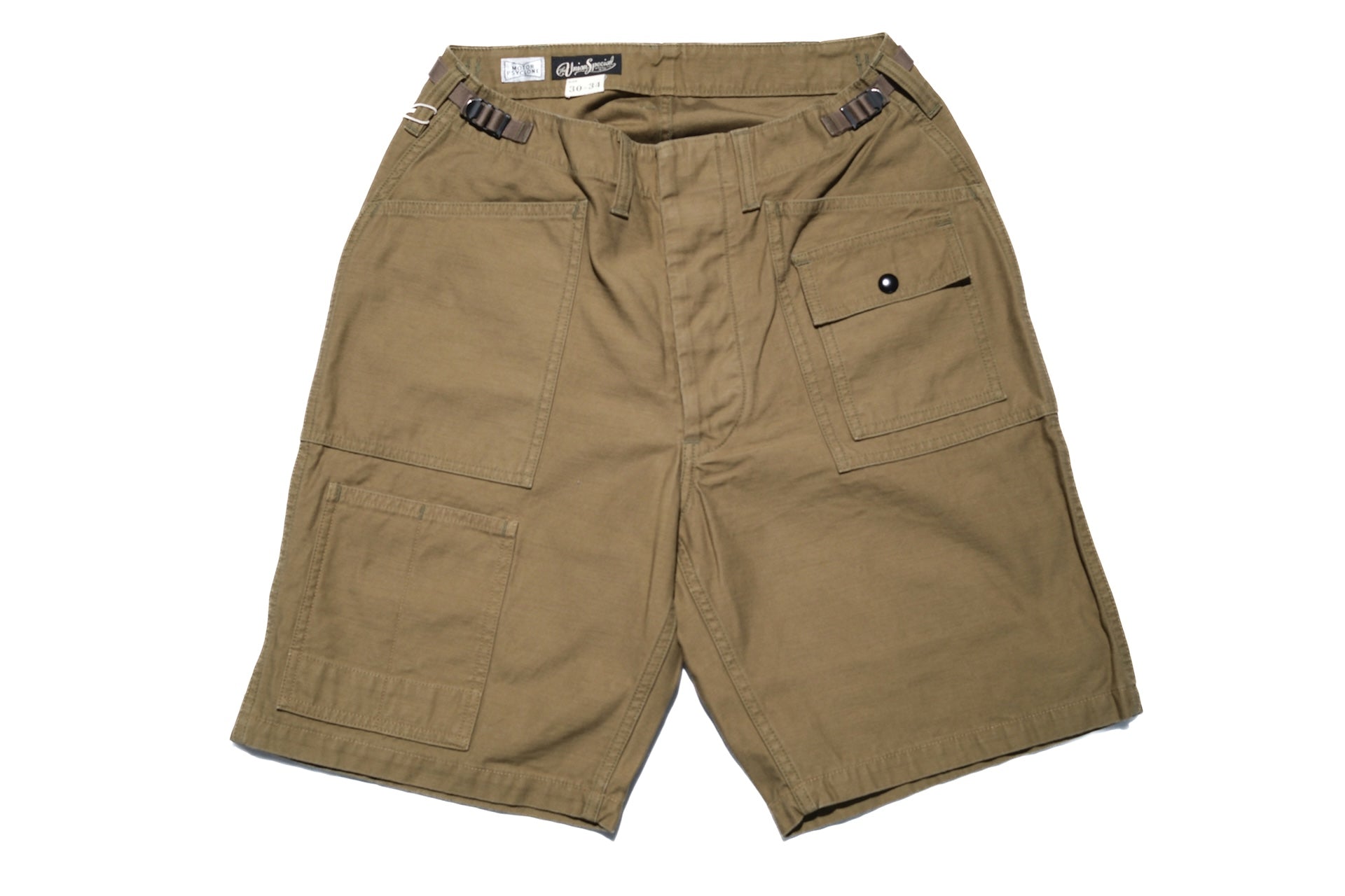 Freewheelers “GRUNTS” Back Satin Cut-Length Trousers (Olive)