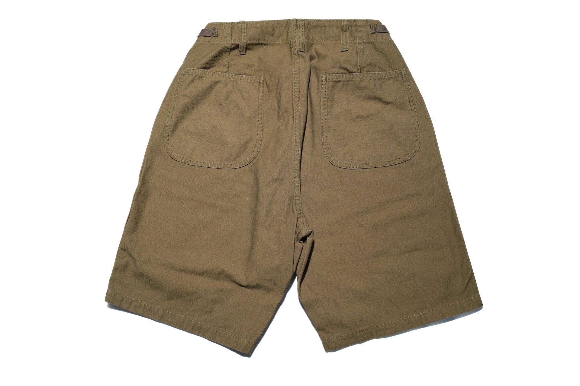 Freewheelers “GRUNTS” Back Satin Cut-Length Trousers (Olive)