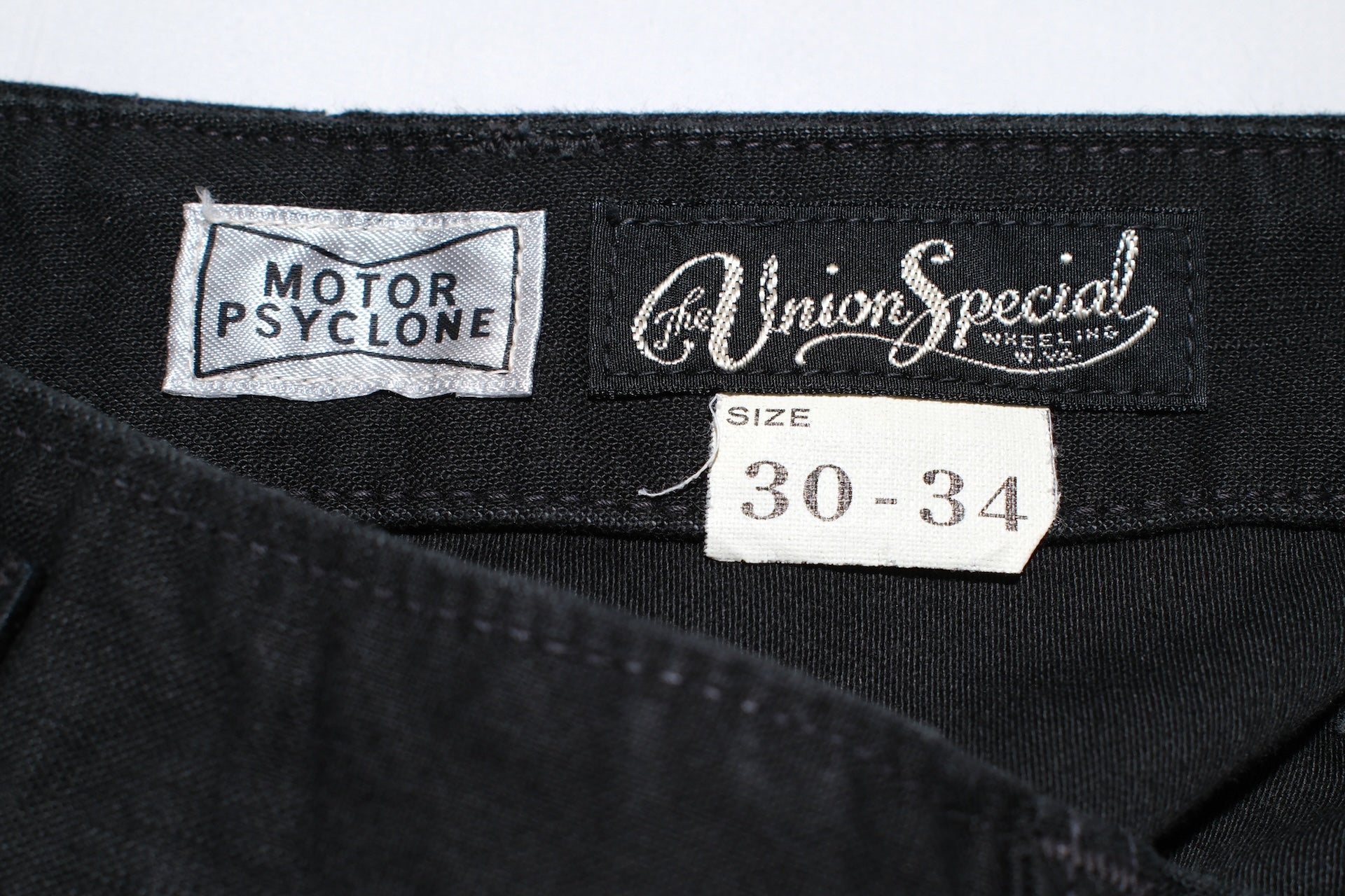 Freewheelers “GRUNTS” Back Satin Cut-Length Trousers (Black)