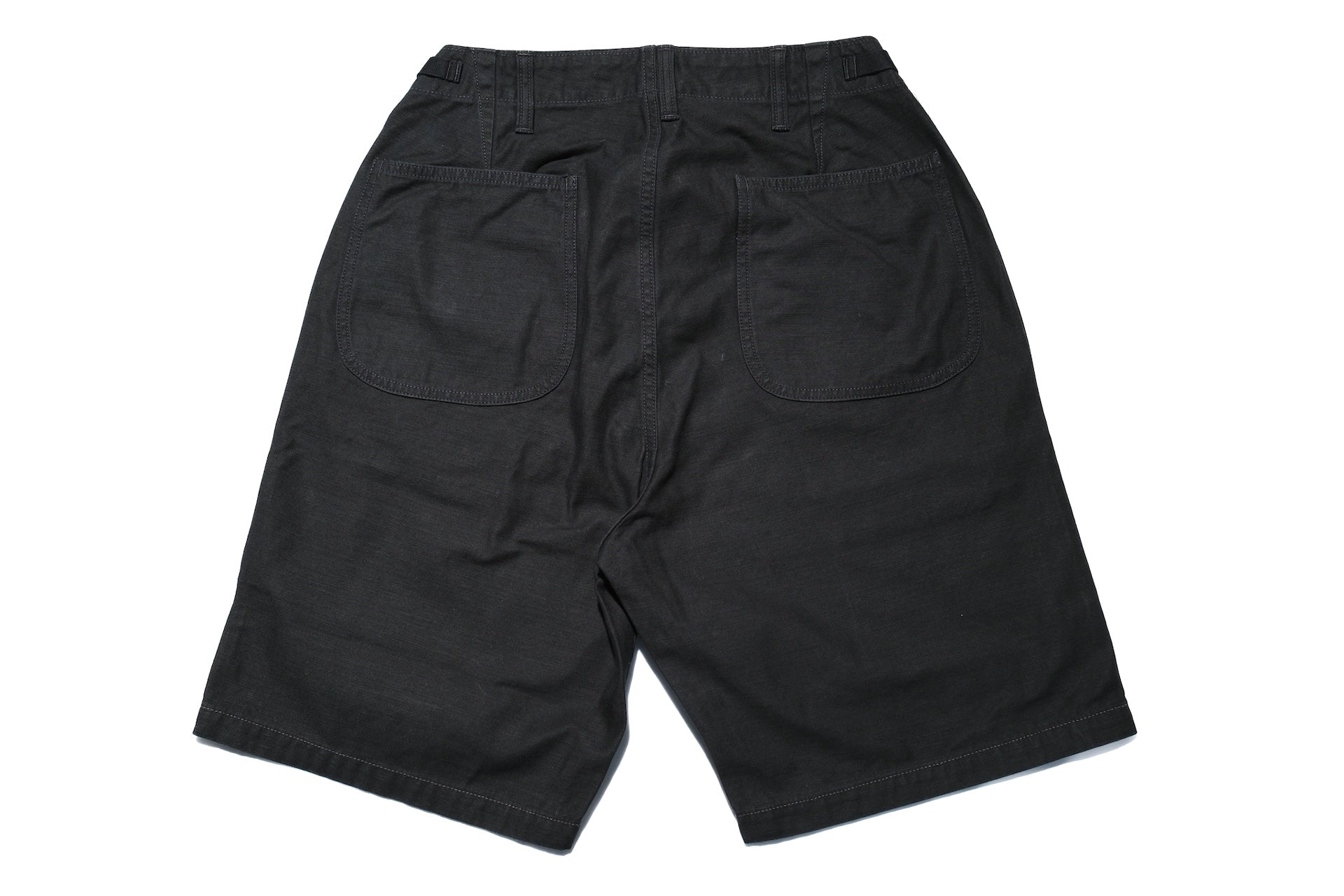 Freewheelers “GRUNTS” Back Satin Cut-Length Trousers (Black)