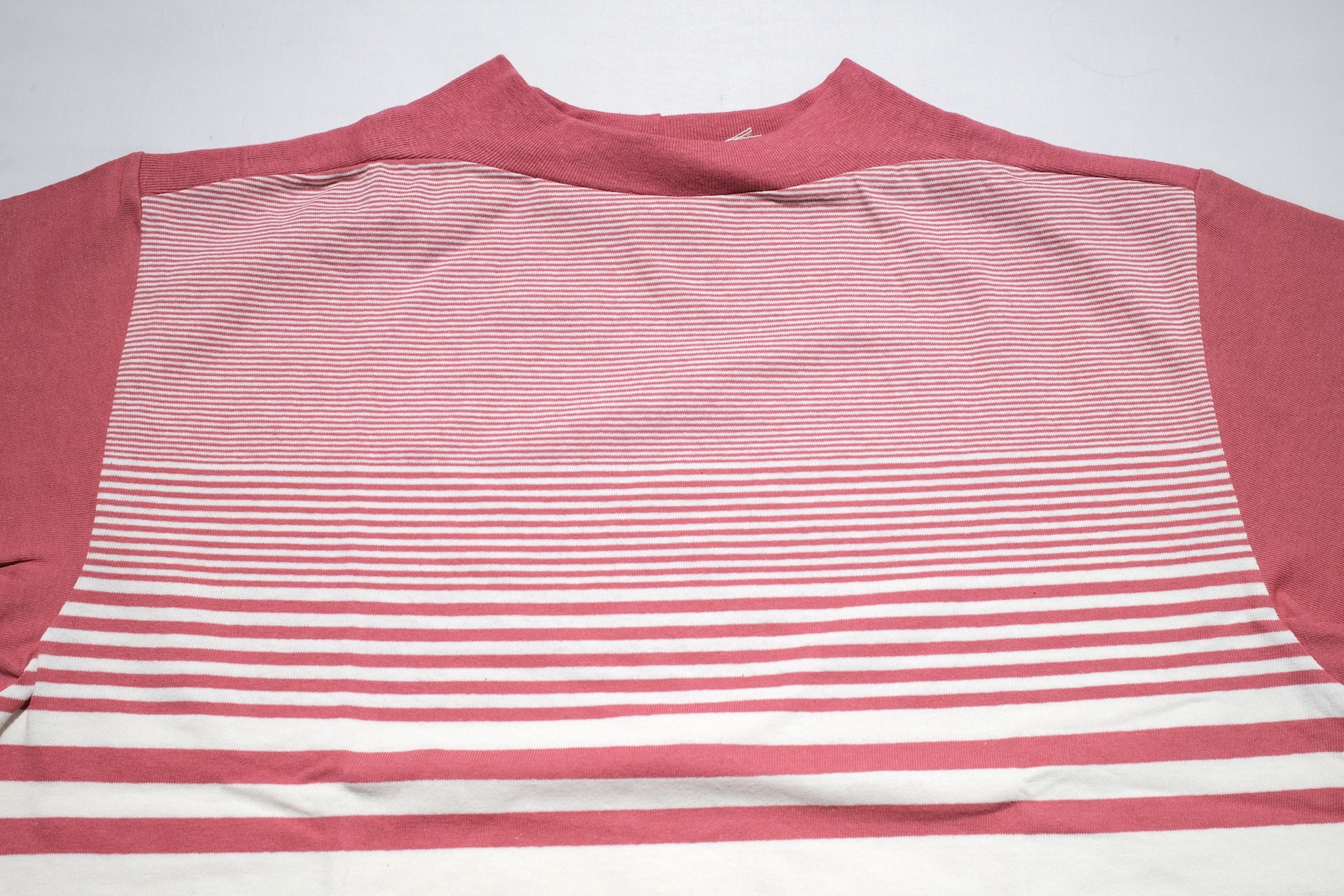 John Gluckow X Warehouse Co. 6oz "Seaside" Loopwheeled Tee (Fade Red X Off white)