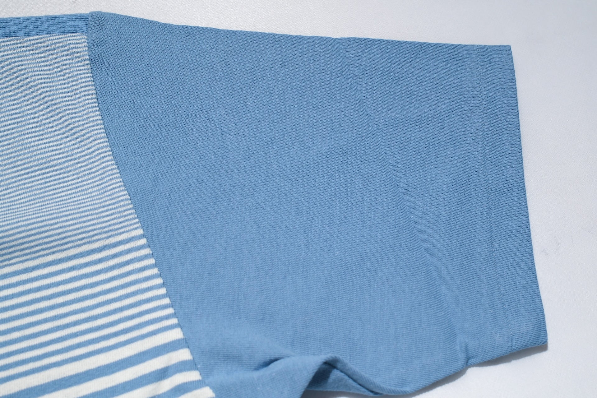 John Gluckow X Warehouse Co. 6oz "Seaside" Loopwheeled Tee (Sax X Off white)
