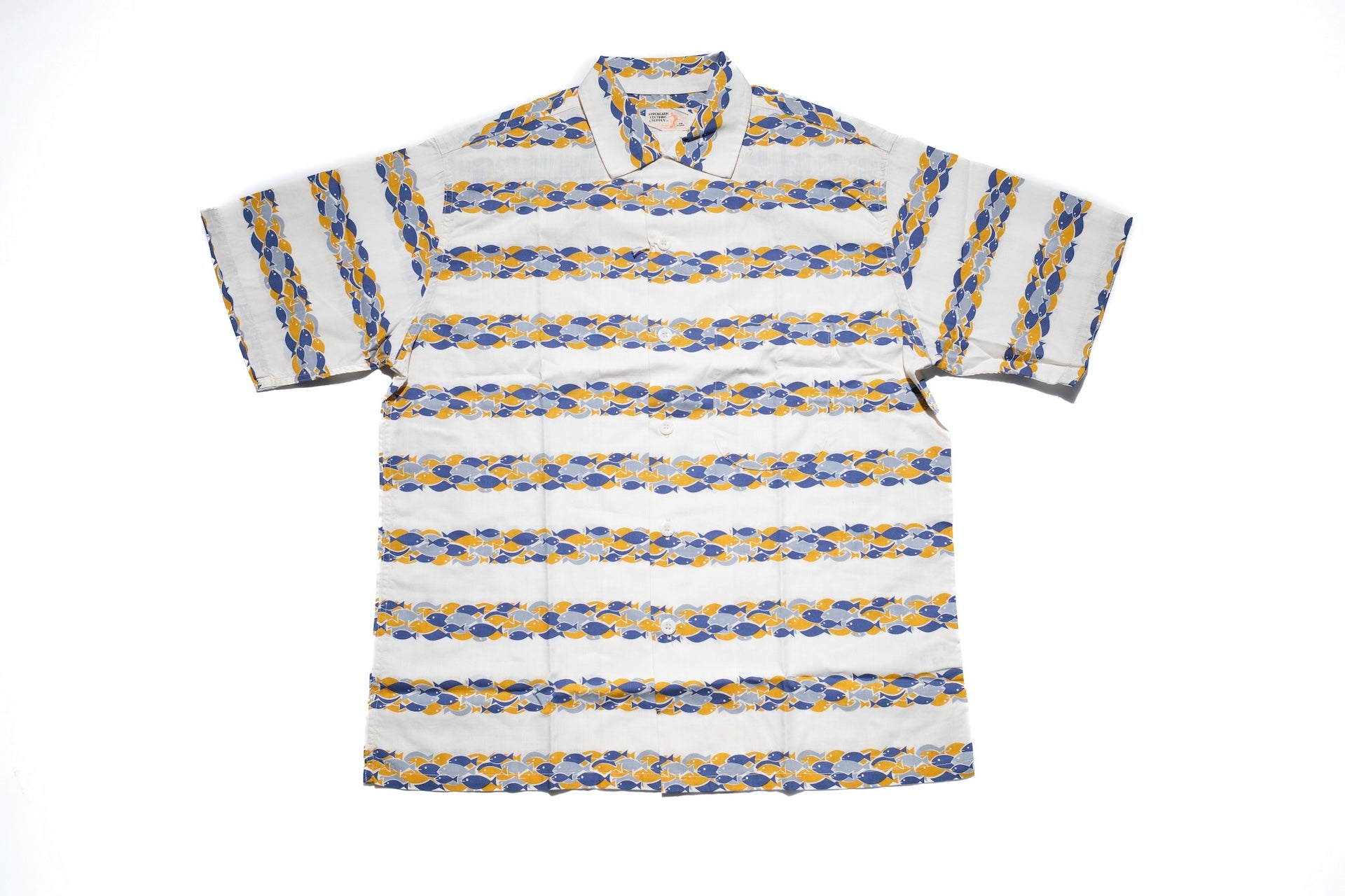 John Gluckow X Warehouse "School of Fish" S/S Print Hawaii Shirt (Ivory)