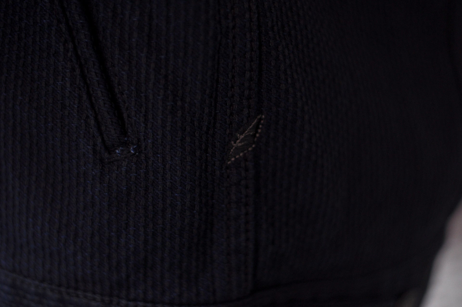 Pure Blue Japan 12.5oz "Double-Warps" Sashiko Type 2 Jacket (Indigo X Black)