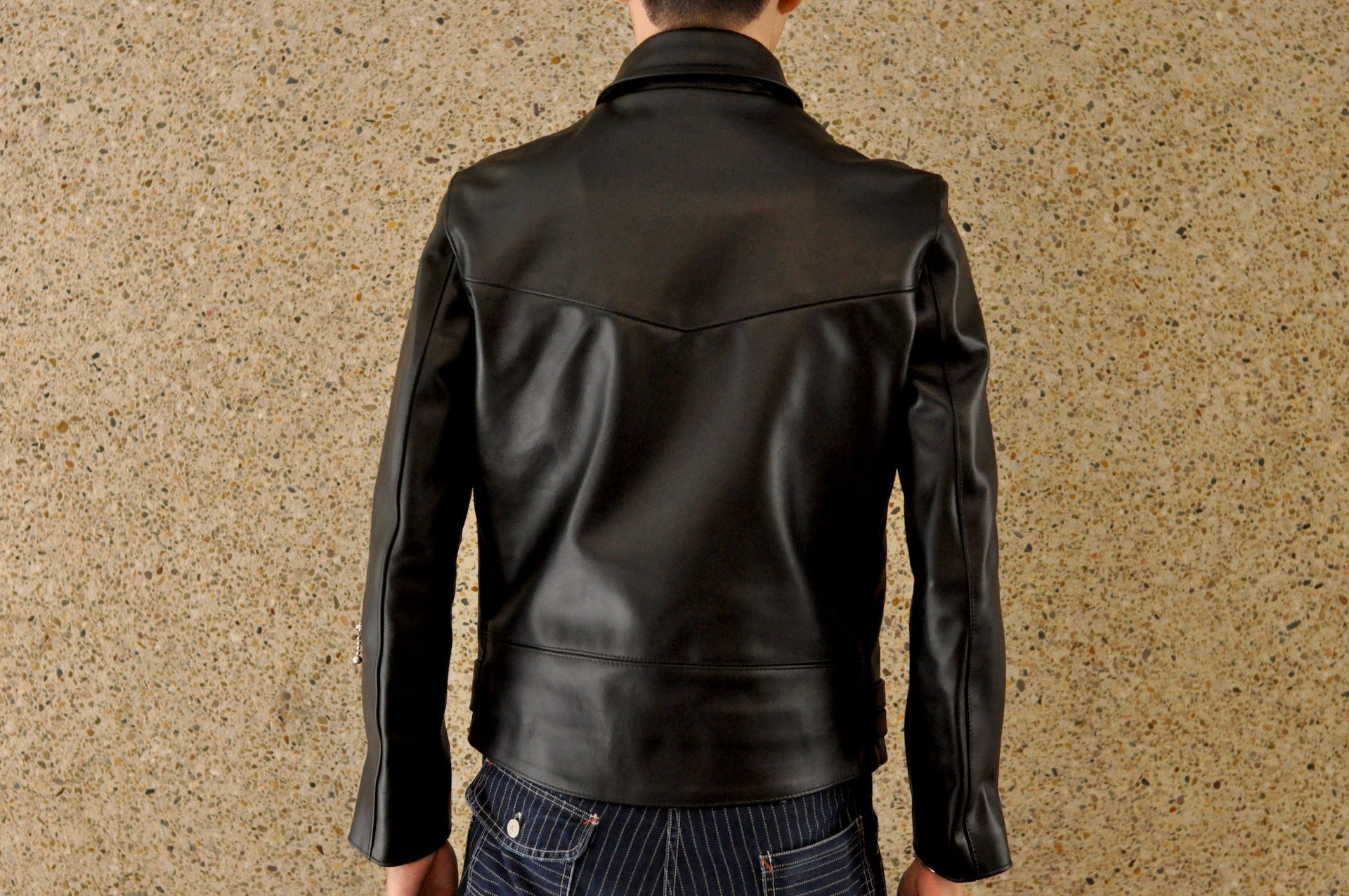 Lewis Leathers Black Horsehide 'Lightning' 391T Jacket (Tight Fit)